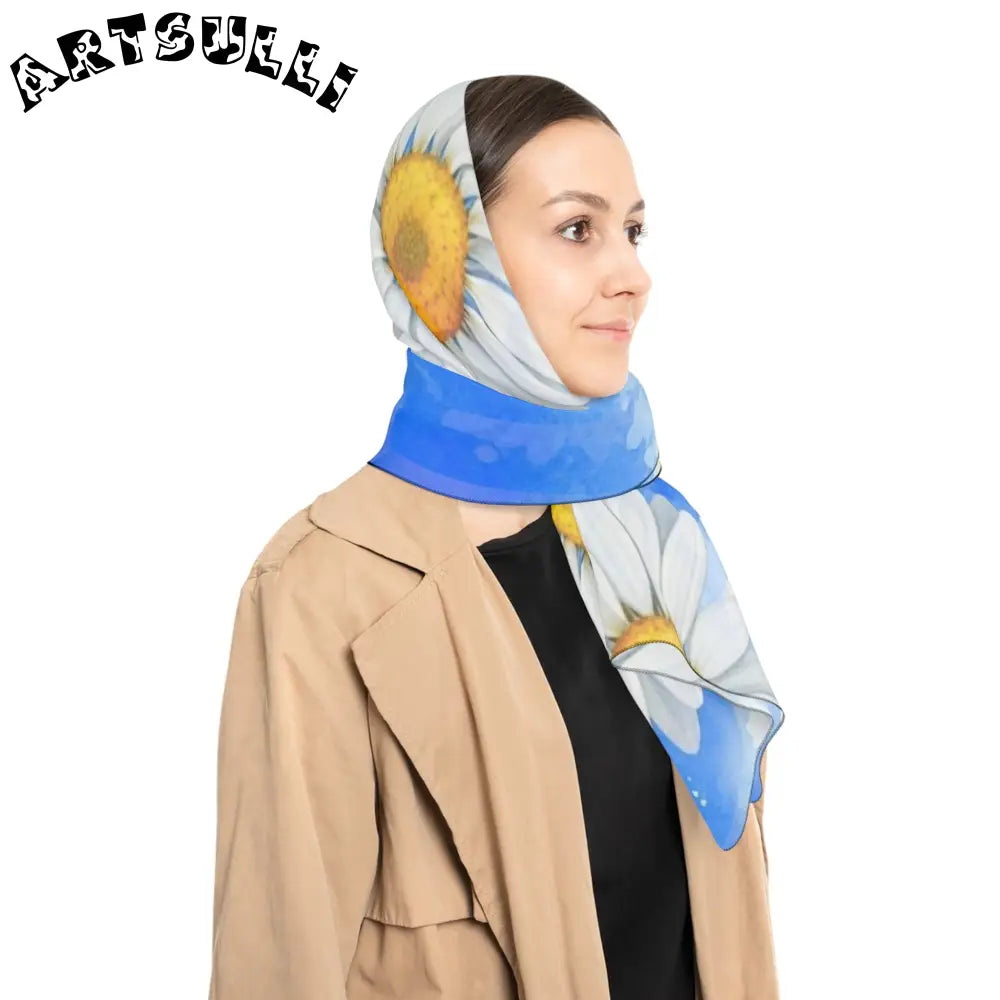 JAKKOUTTHEBXX Daisies Poly Scarf JAKKOUTTHEBXX Artsulli - Art