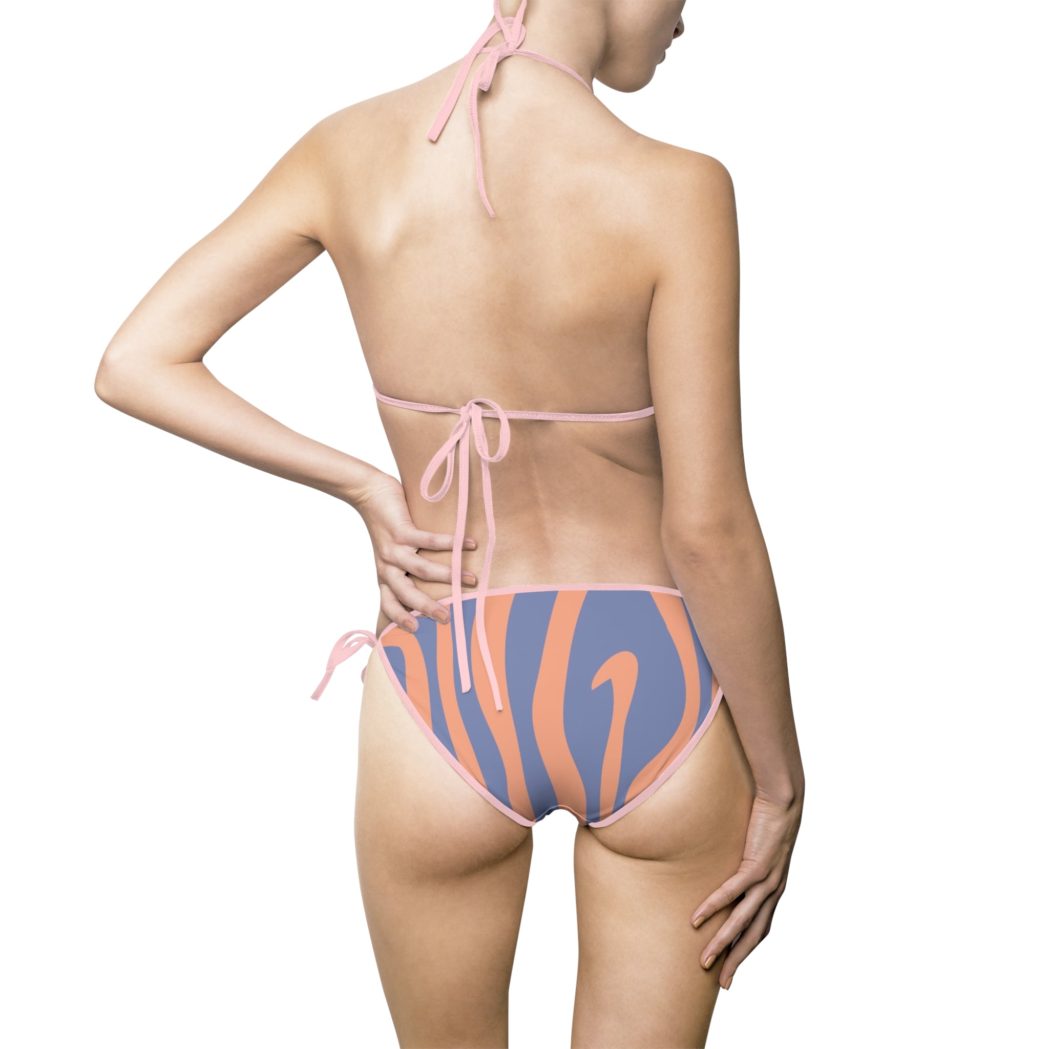 Melting Zebra Stripes Women's Bikini Swimsuit (AOP), Artsulli - Art is Long, Life is Short, All Over Prints, , , , , , , 