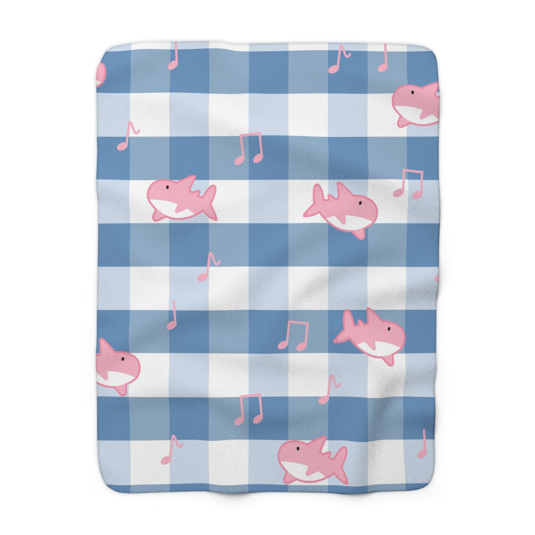Music Shark Sherpa Fleece Blanket, Artsulli - Art is Long, Life is Short, Home Decor, Size, 50" × 60", , , , , 82144411515764802077