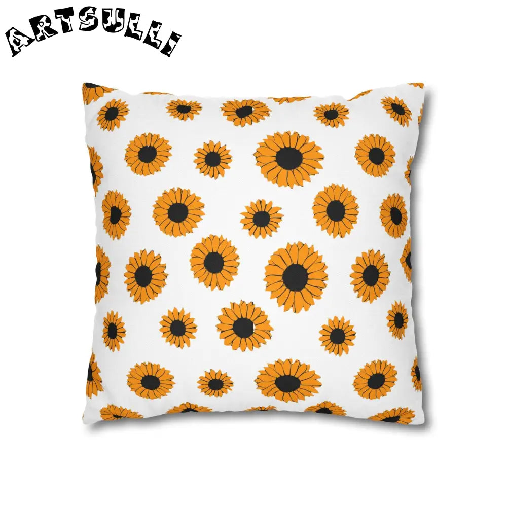 JAKKOUTTHEBXX Sunflowers Spun Polyester Square Pillowcase