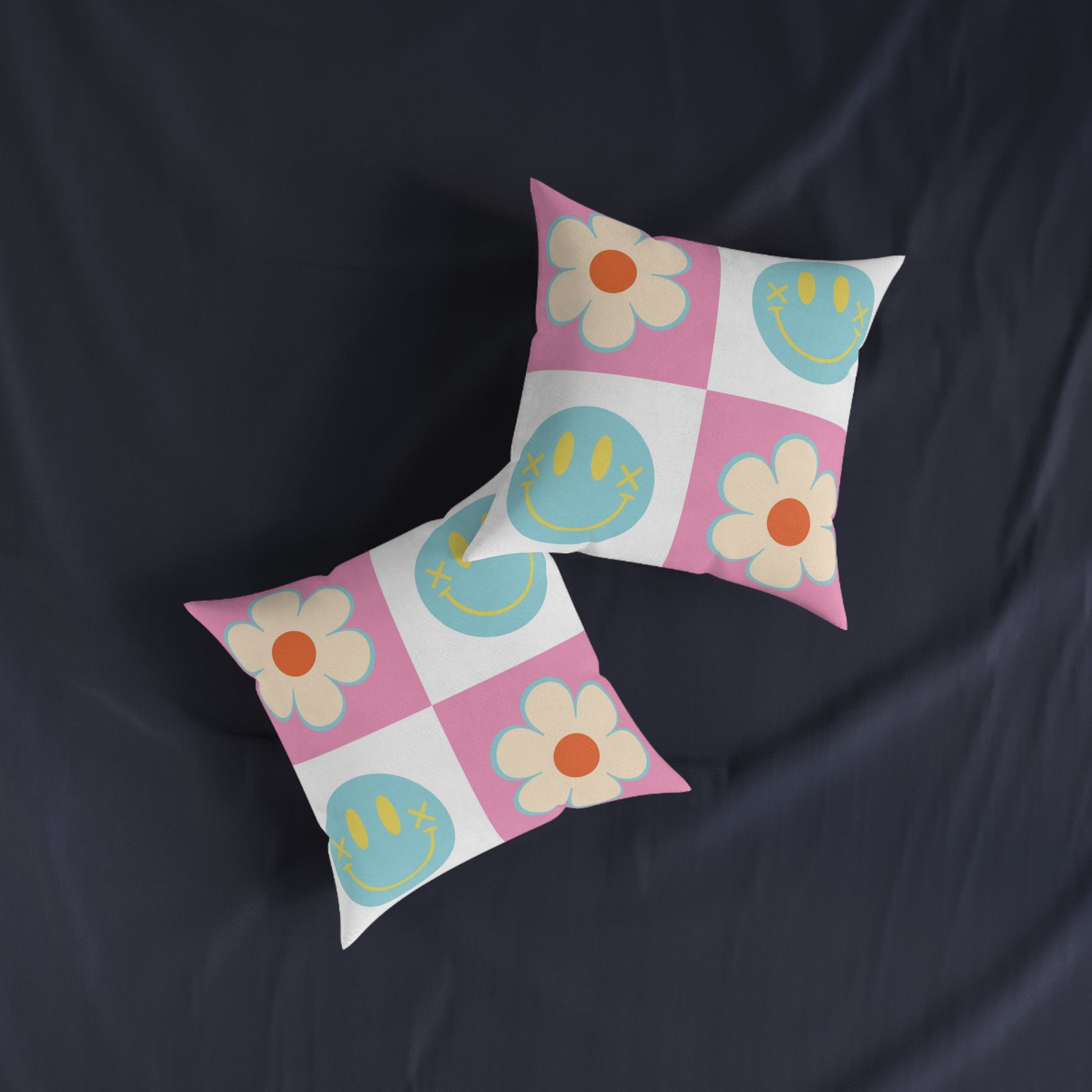 Madotsukis Grin Bloom Square Pillow, Artsulli - Art is Long, Life is Short, Home Decor, , , , , , , 