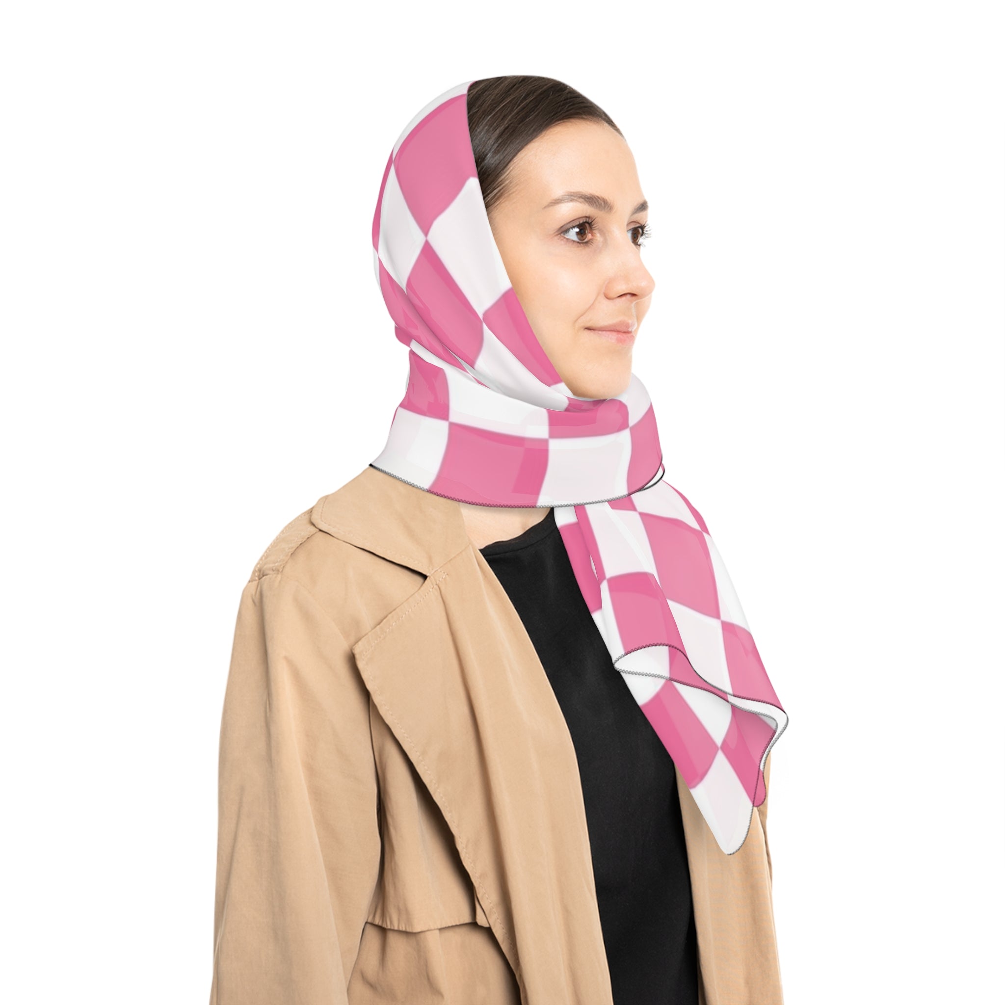 Yuyushiki Pink Check Poly Scarf, Artsulli - Art is Long, Life is Short, Accessories, , , , , , , 