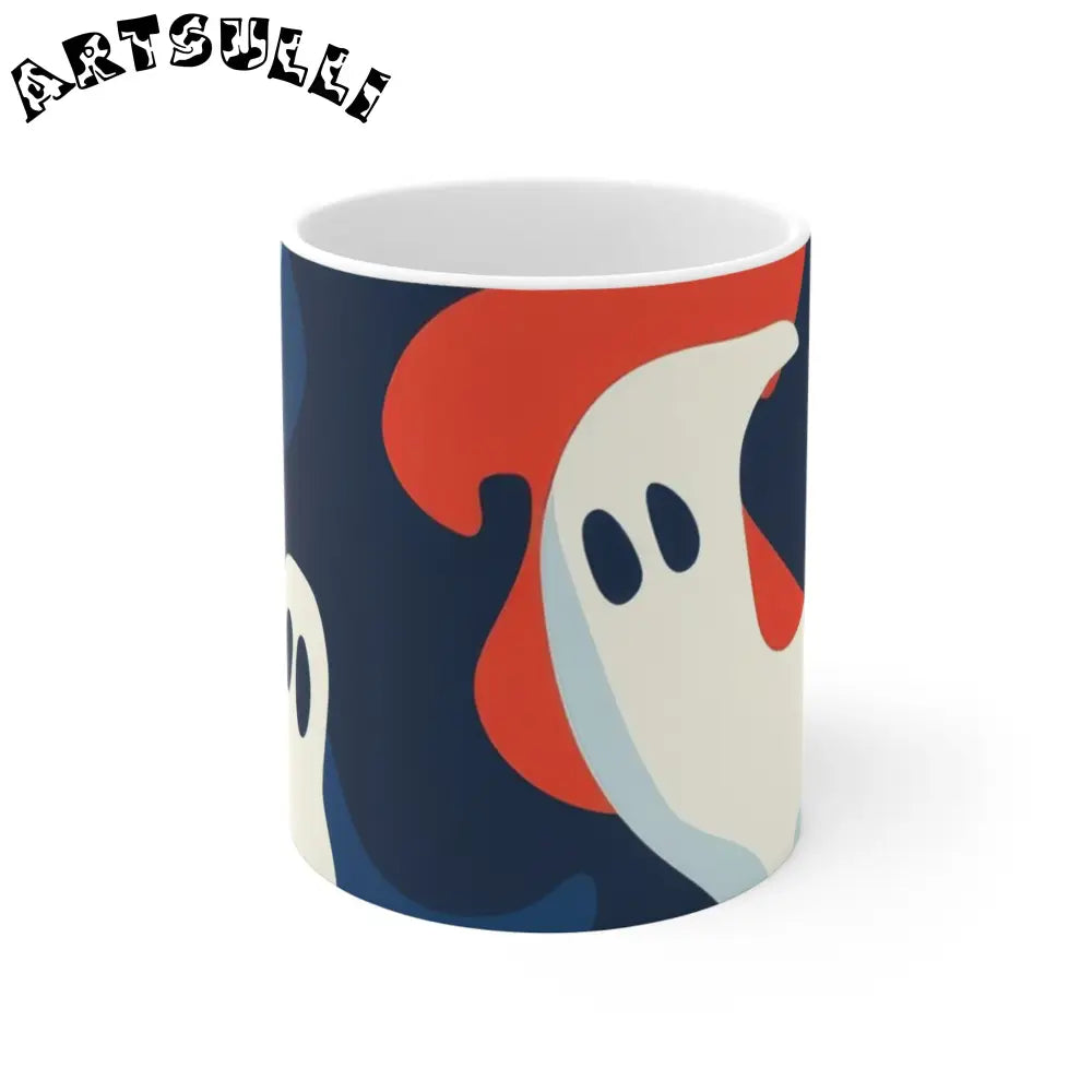 JAKKOUTTHEBXX Camo Ghosts Mug 11oz JAKKOUTTHEBXX Artsulli - Art
