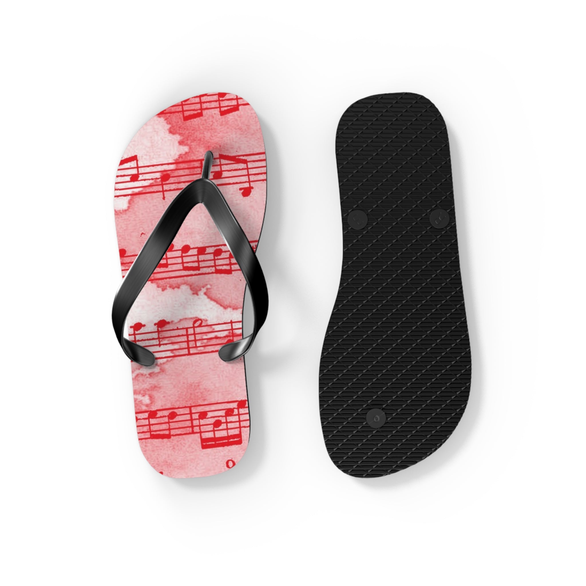 Drip Spill Type Beat Sheet Music Red Flip Flops, Artsulli - Art is Long, Life is Short, Shoes, , , , , , , 