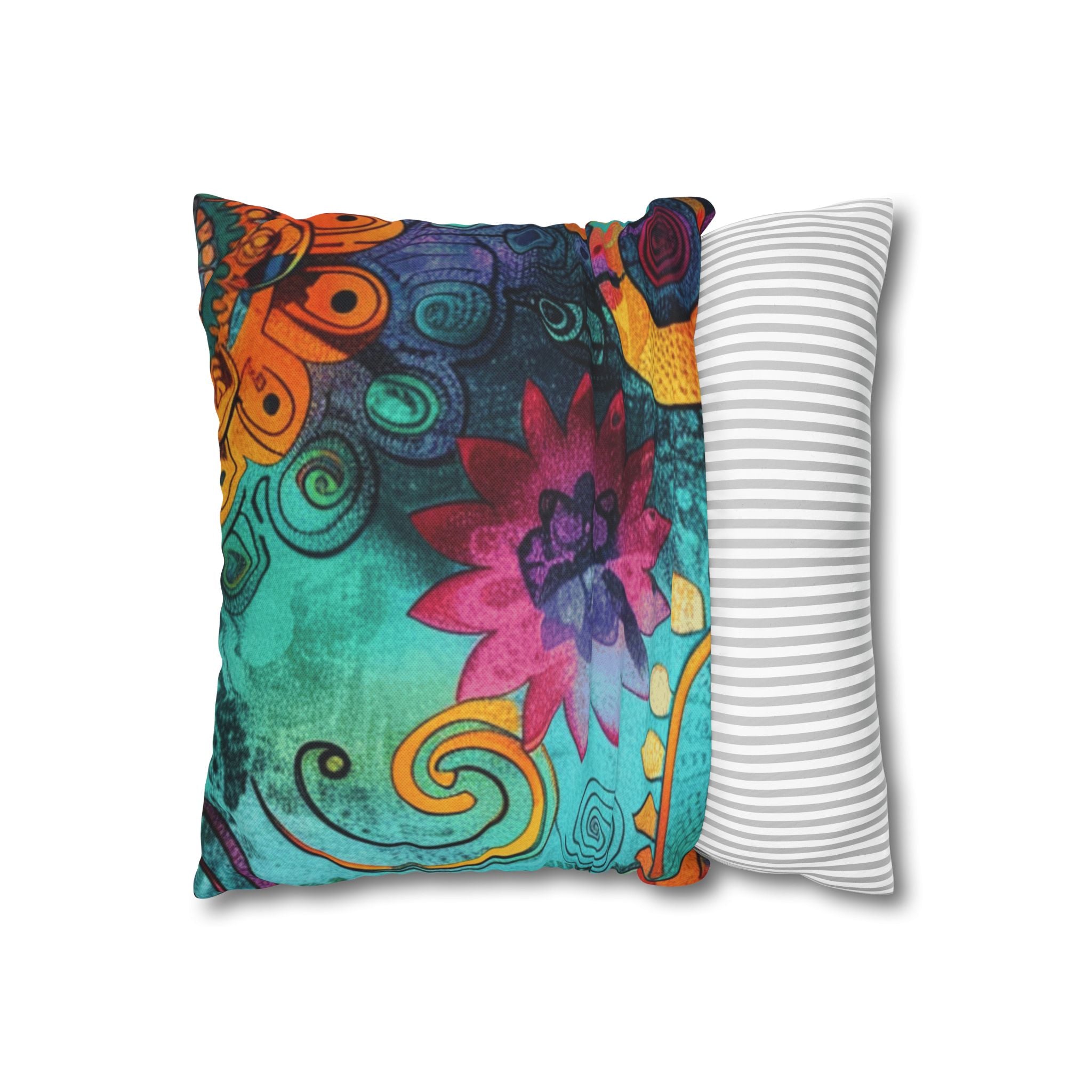 Spun Polyester Square Pillowcase
