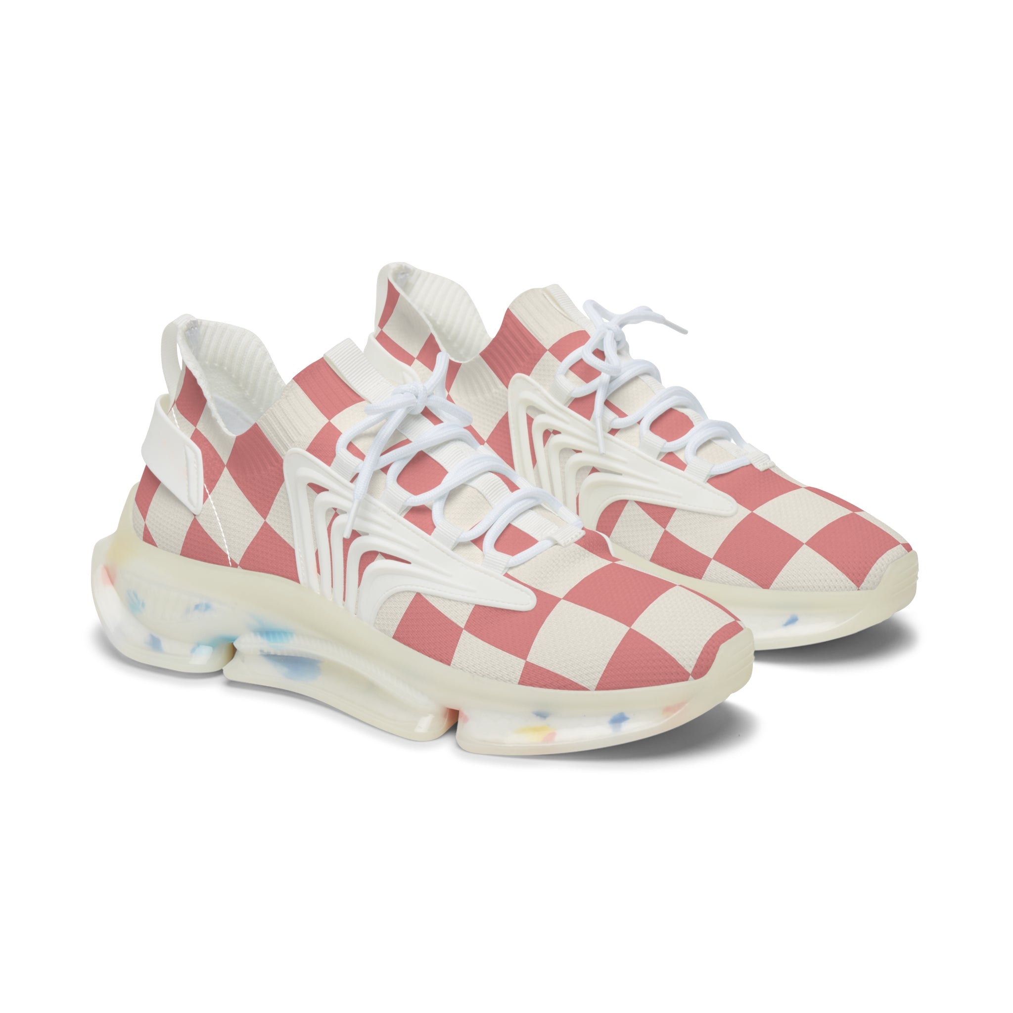 Retro Checkered Grassland Sprites Women's Mesh Sneakers, Artsulli - Art is Long, Life is Short, Shoes, Color, White sole, Size, US 5.5, , , 31842607295136994840