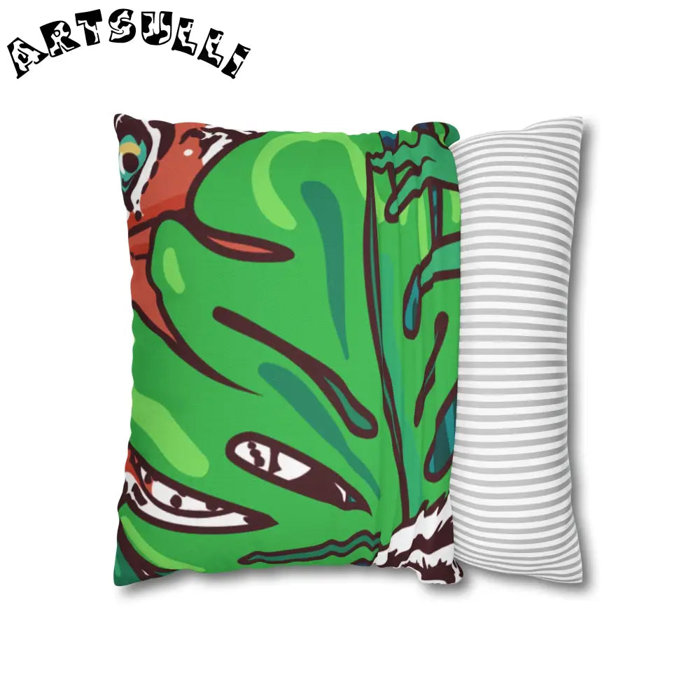 JAKKOUTTHEBXX Tropical Jungle Tigers Blue and Green Spun Polyester