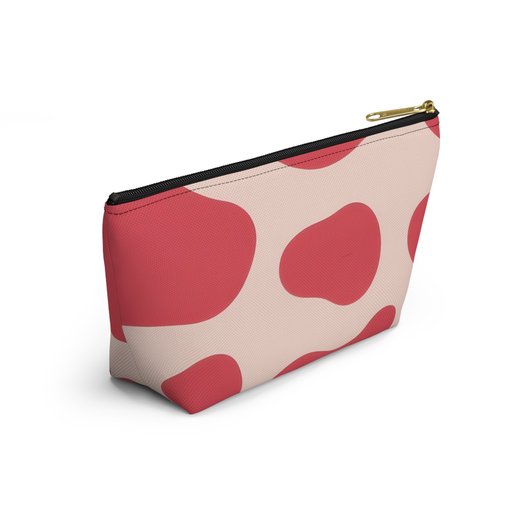 Red Jungle Cow Accessory Pouch w T-bottom, Artsulli - Art is Long, Life is Short, Bags, , , , , , , 