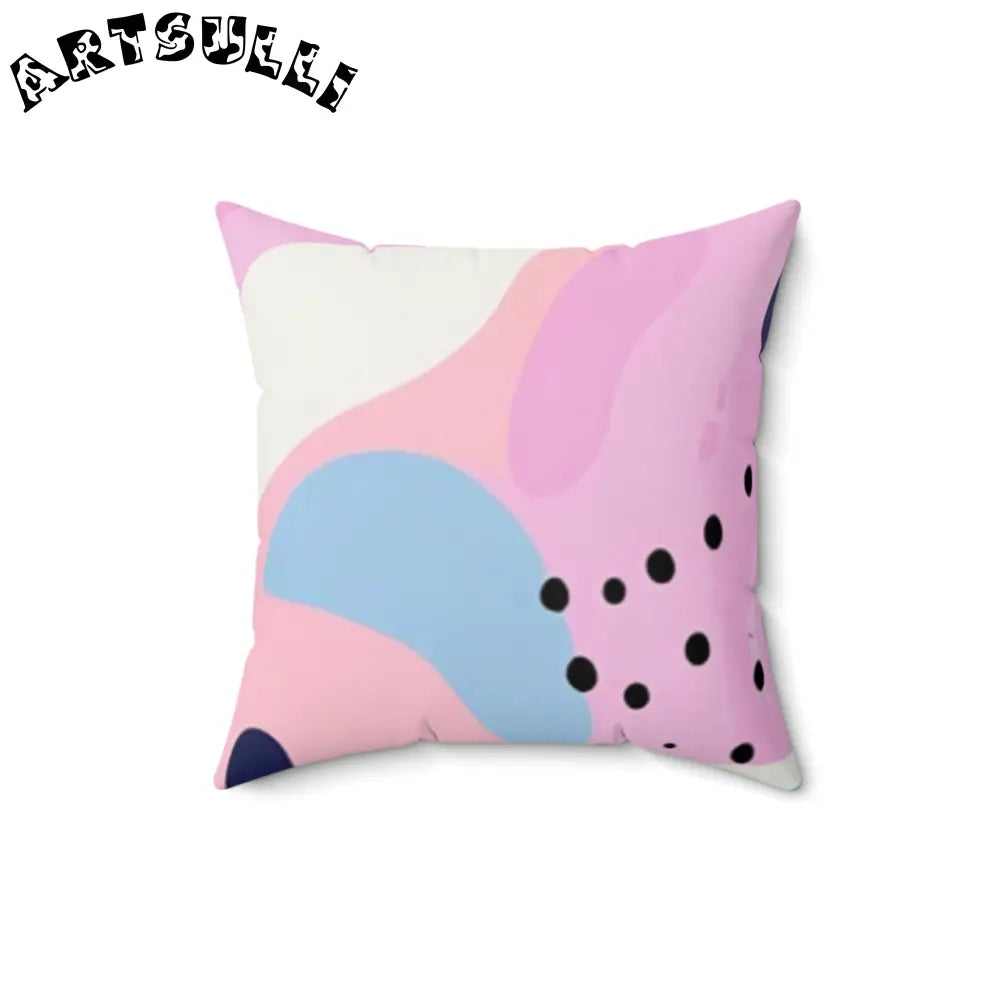 JAKKOUTTHEBXX Colorful Abstract Dots and Shapes Spun Polyester