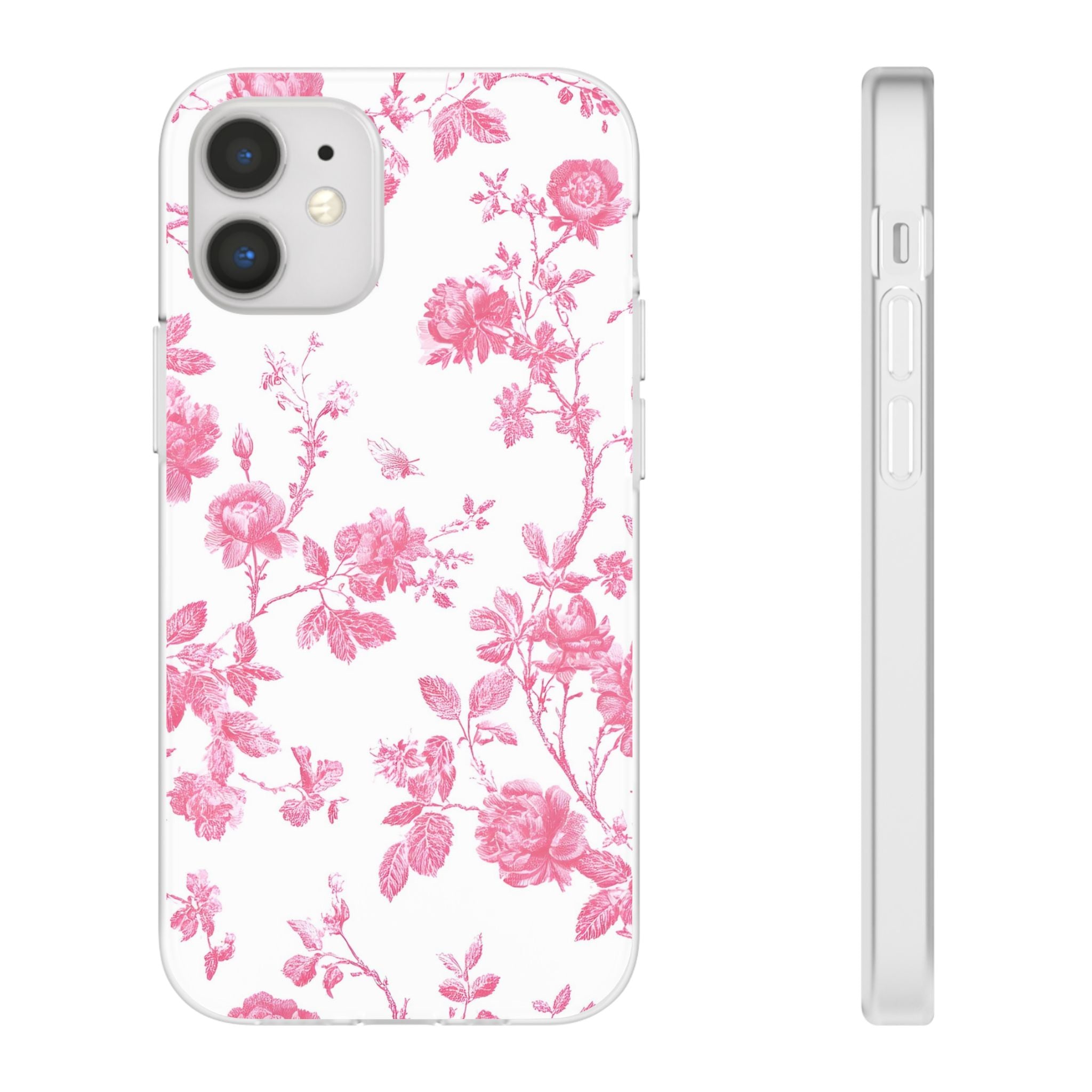 Pink and White Floral iPhone Case