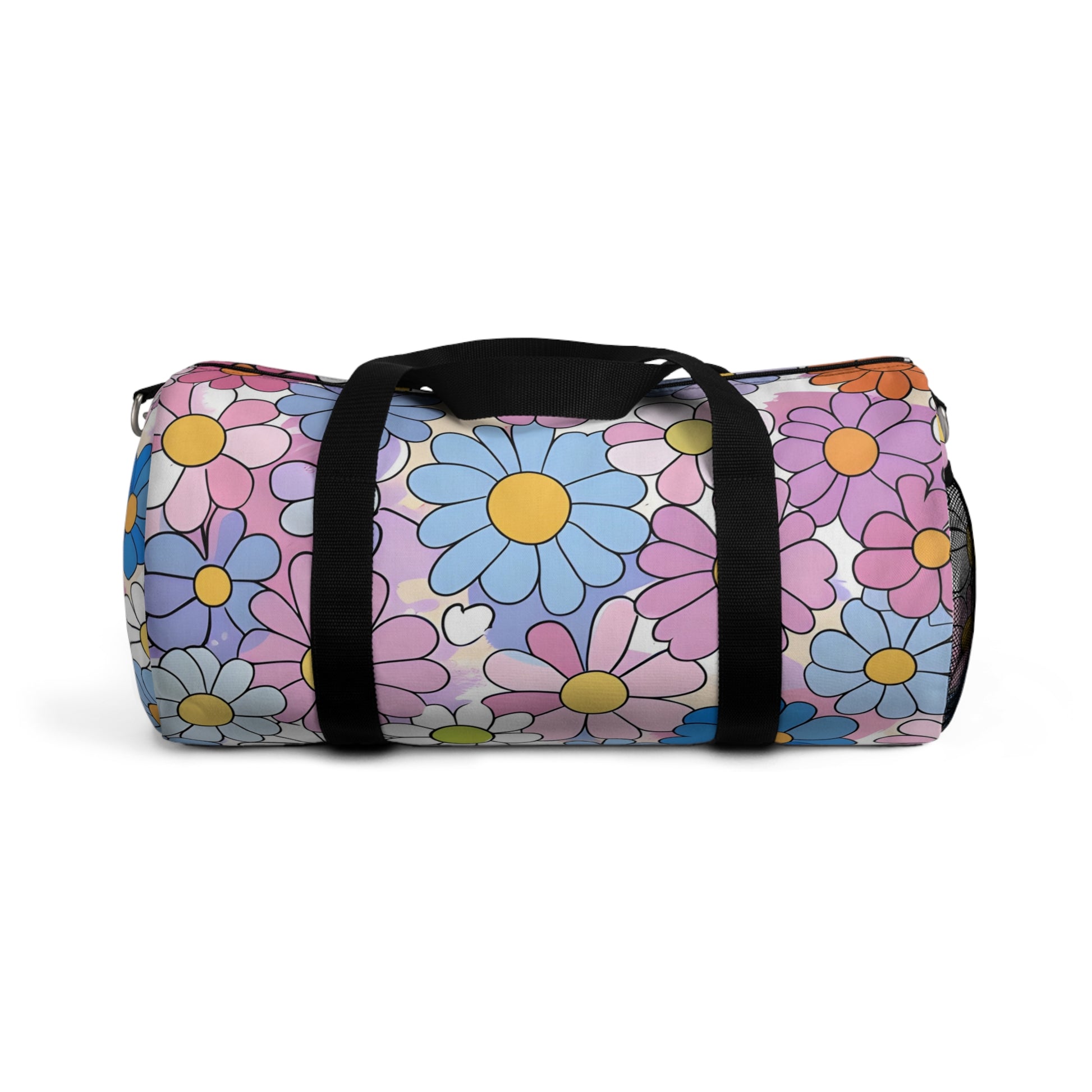 Flower Hour Purple and Blue  Duffel Bag, Artsulli - Art is Long, Life is Short, Bags, Size, Small, , , , , 51663160363292