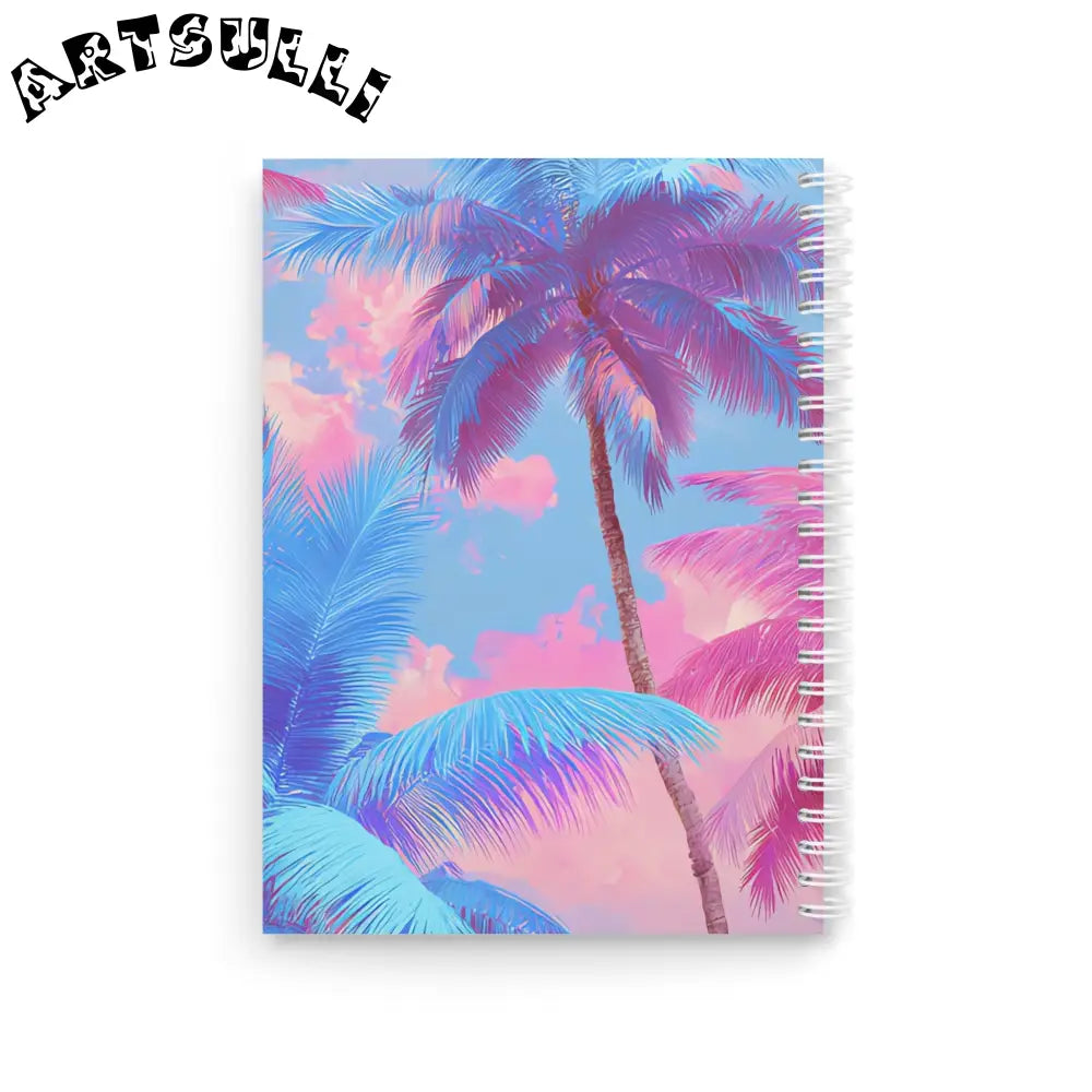 JAKKOUTTHEBXX Ethereal Pastel Palms Spiral Notebook JAKKOUTTHEBXX