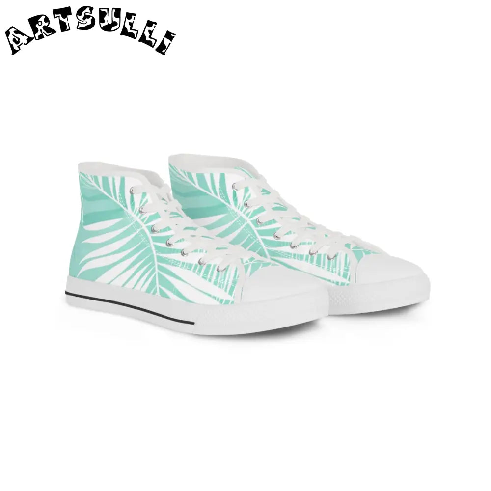 Versace Palm Men's High Top Sneakers, Artsulli - Art is Long, Life is Short, Shoes, Size, US 5, Color, White sole, , , 24615718353141404081