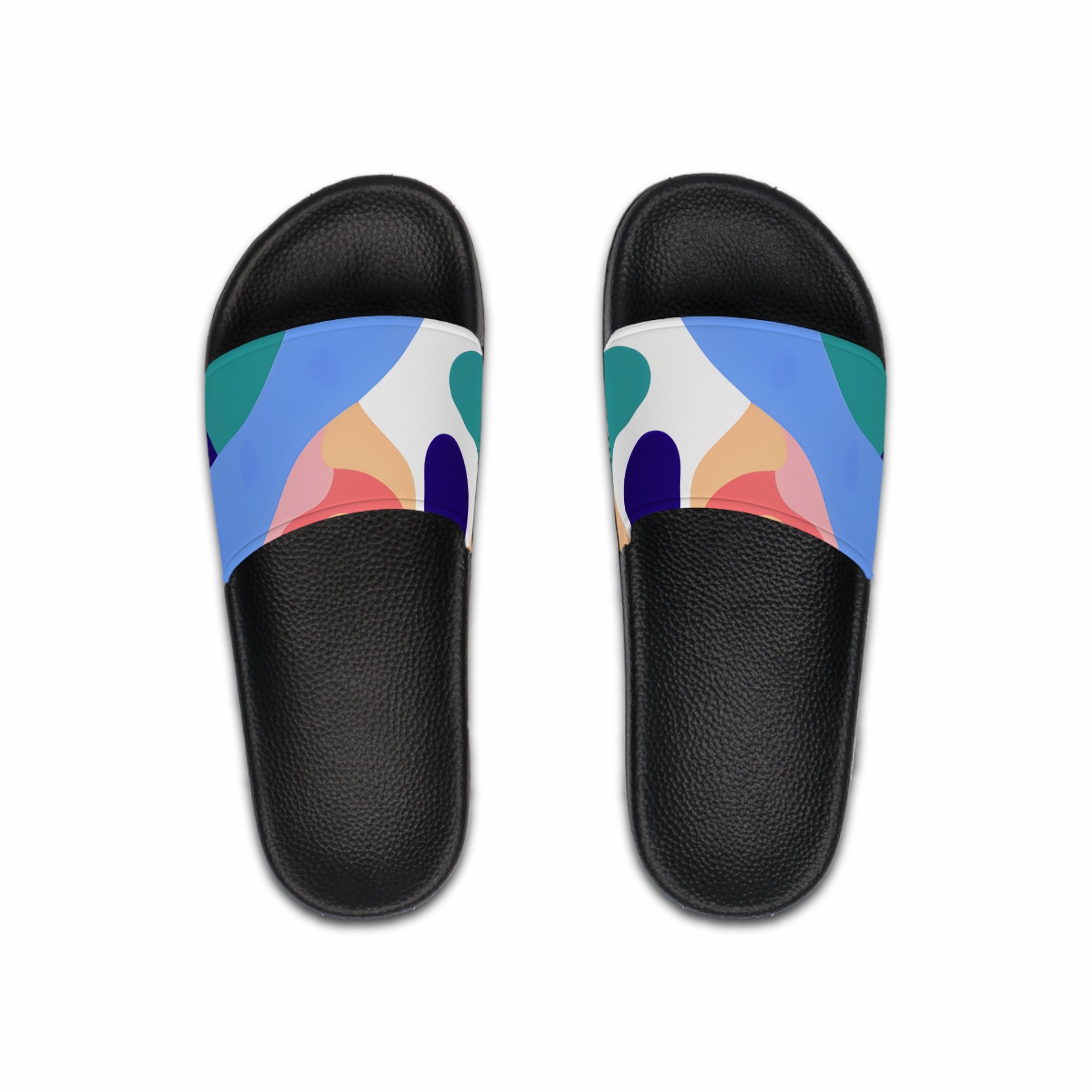 Lush Risograph Jungle Men's Slide Sandals, Artsulli - Art is Long, Life is Short, Shoes, Color, Black sole, Size, US 6, , , 67041807222589