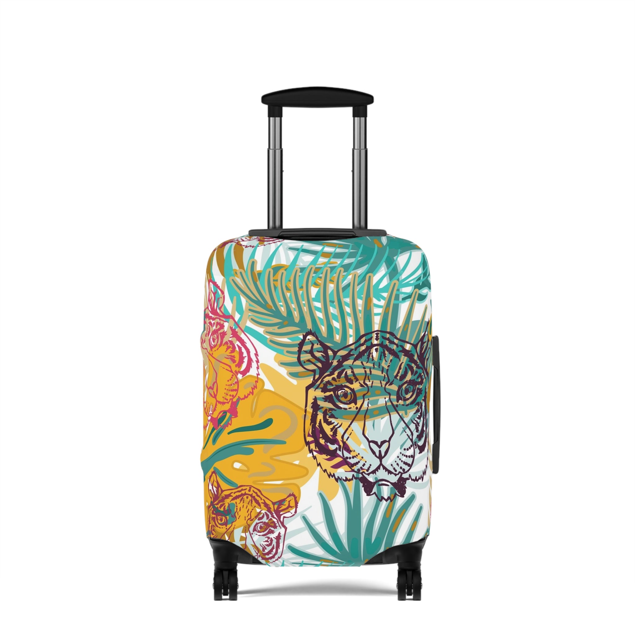 Tropical Jungle Tigers Brown and Green Luggage Cover, Artsulli - Art is Long, Life is Short, Accessories, Size, 21'' × 14'', , , , , 14423273350293
