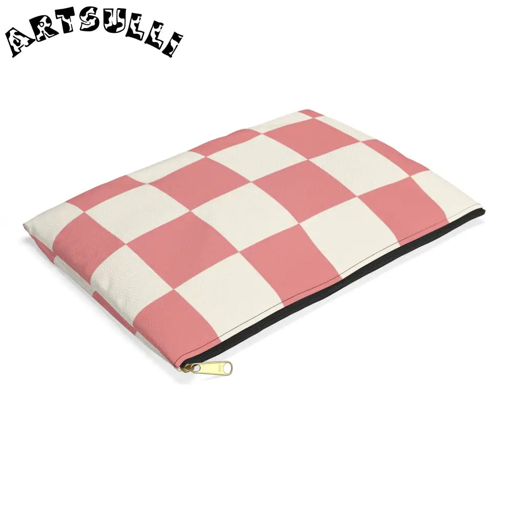 JAKKOUTTHEBXX Retro Checkered Grassland Sprites Accessory Pouch