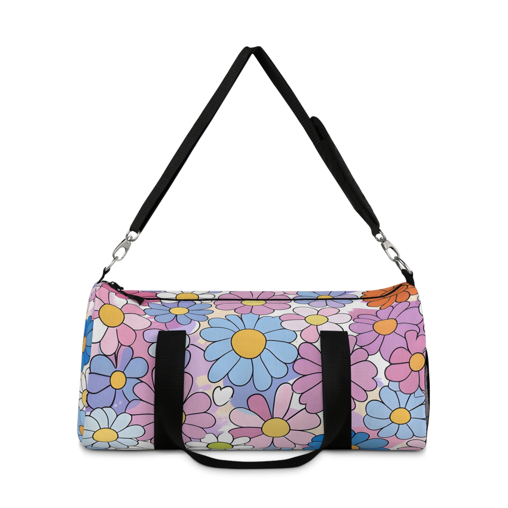 Flower Hour Purple and Blue  Duffel Bag, Artsulli - Art is Long, Life is Short, Bags, , , , , , , 