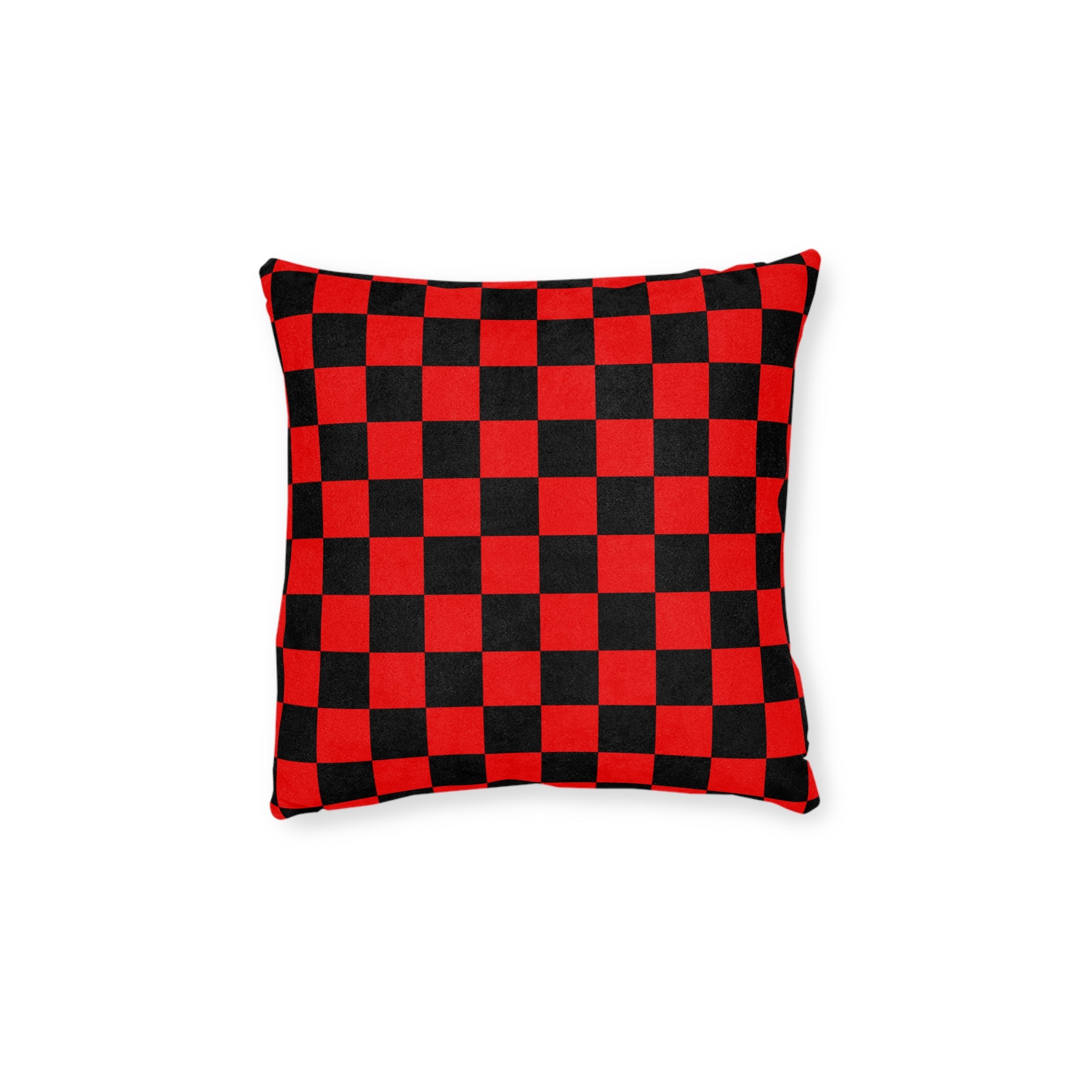 Checkerboard Red and Black Square Pillow, Artsulli - Art is Long, Life is Short, Home Decor, , , , , , , 