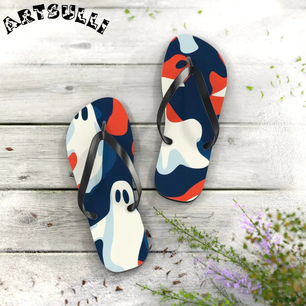 JAKKOUTTHEBXX Camo Ghosts Flip Flops JAKKOUTTHEBXX Artsulli - Art