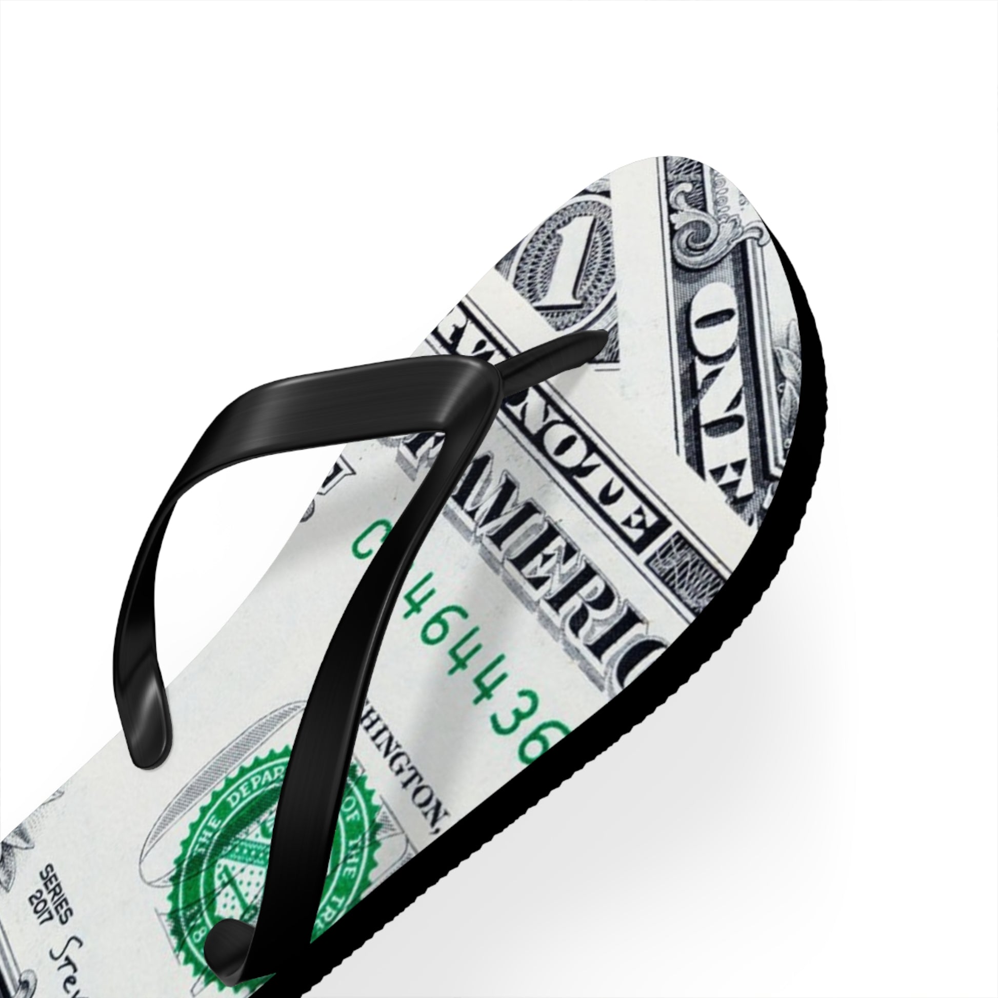 Money Collage Flip Flops, Artsulli - Art is Long, Life is Short, Shoes, , , , , , , 