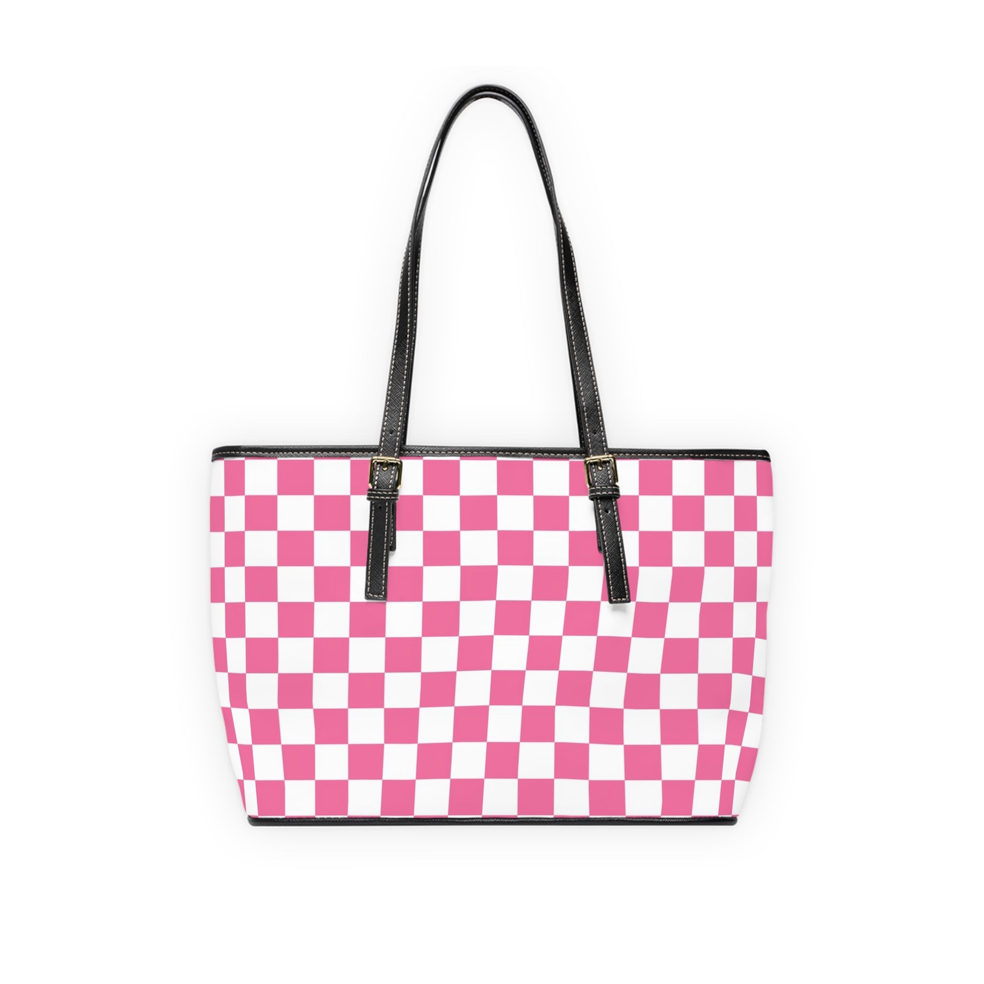 Yuyushiki Pink Check PU Leather Shoulder Bag, Artsulli - Art is Long, Life is Short, Bags, , , , , , , 
