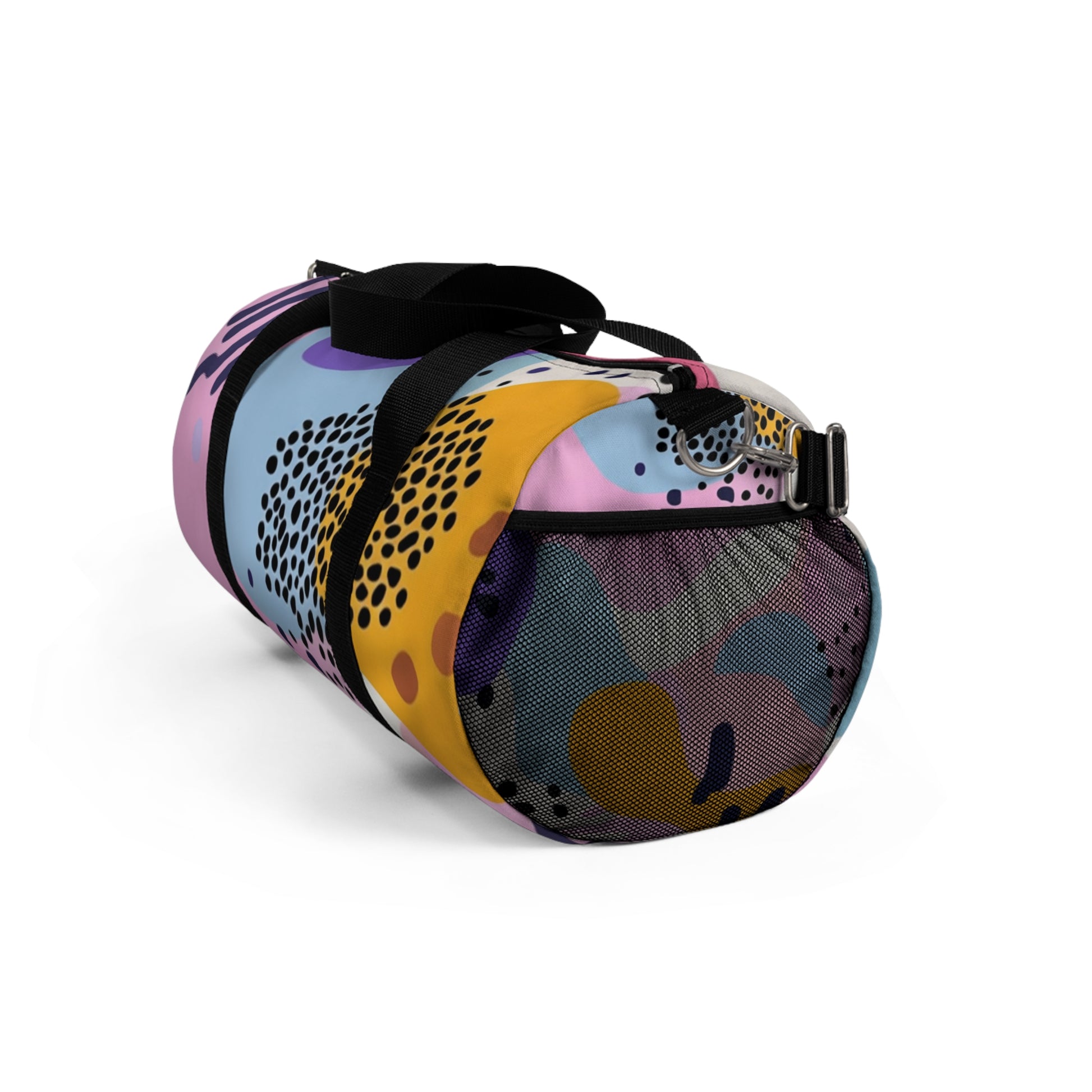 Colorful Abstract Dots and Shapes Duffel Bag, Artsulli - Art is Long, Life is Short, Bags, , , , , , , 