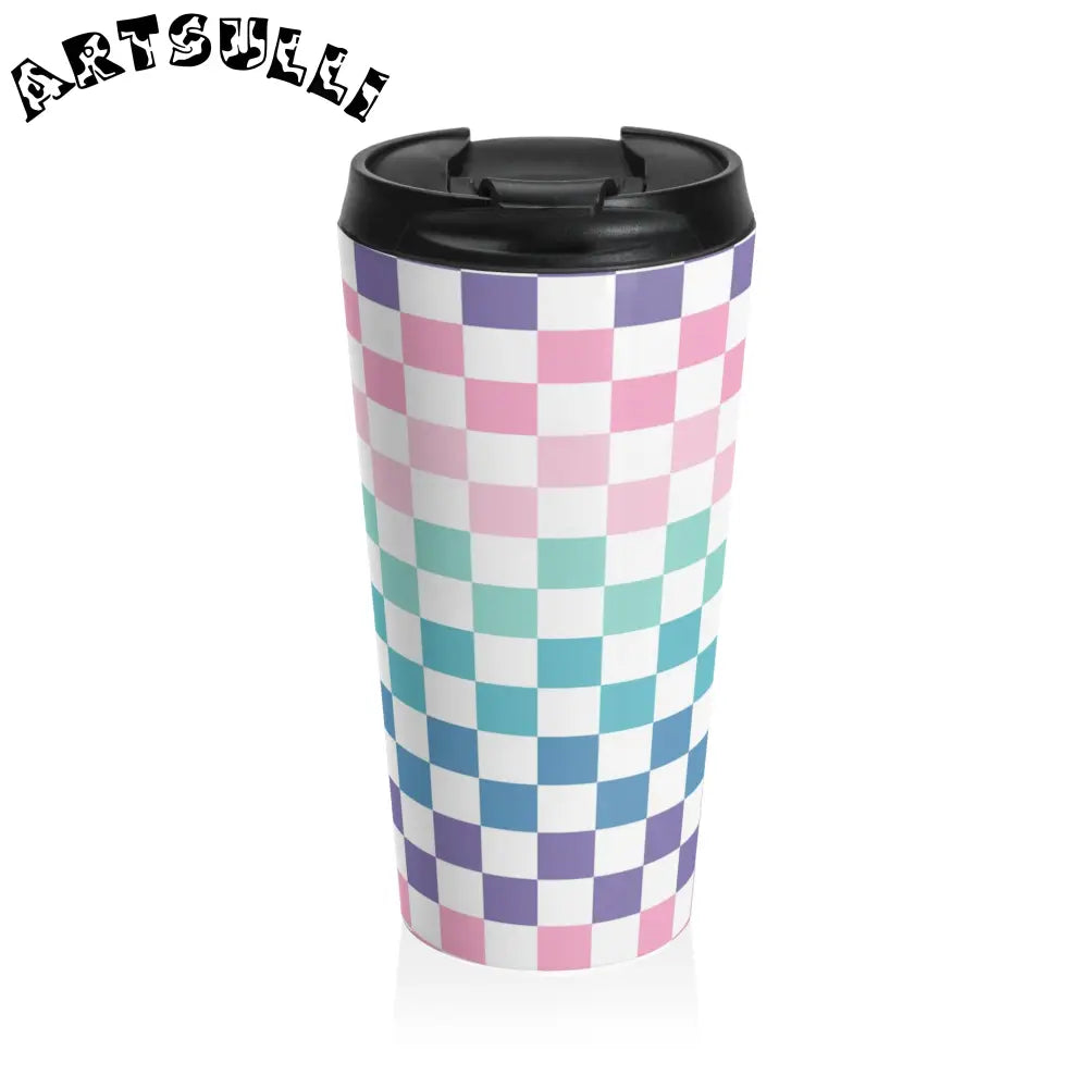 JAKKOUTTHEBXX Vaporwave Rainbow Checkerboard Multi-Color Stainless