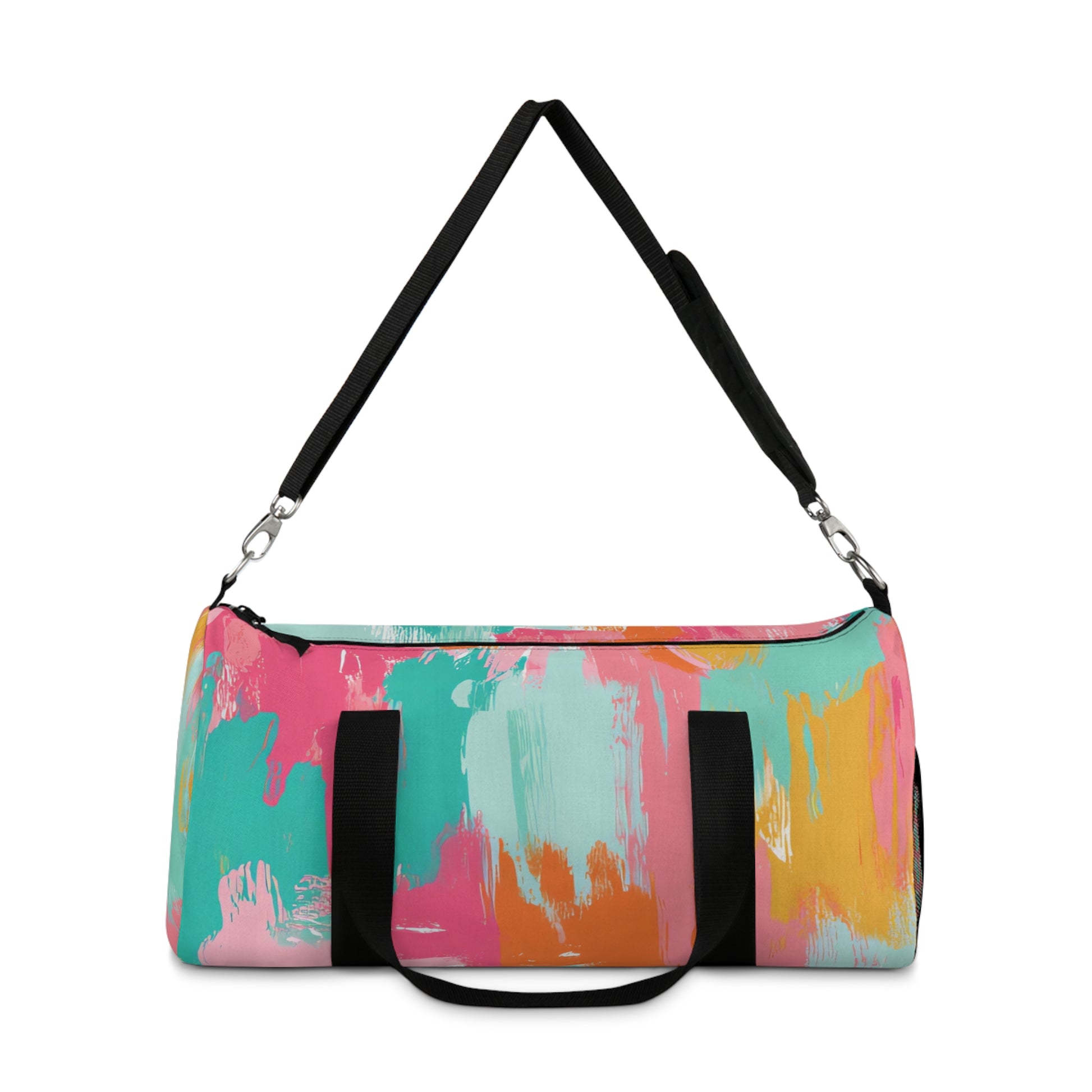Preppy Pixel Bloom II Duffel Bag, Artsulli - Art is Long, Life is Short, Bags, , , , , , , 