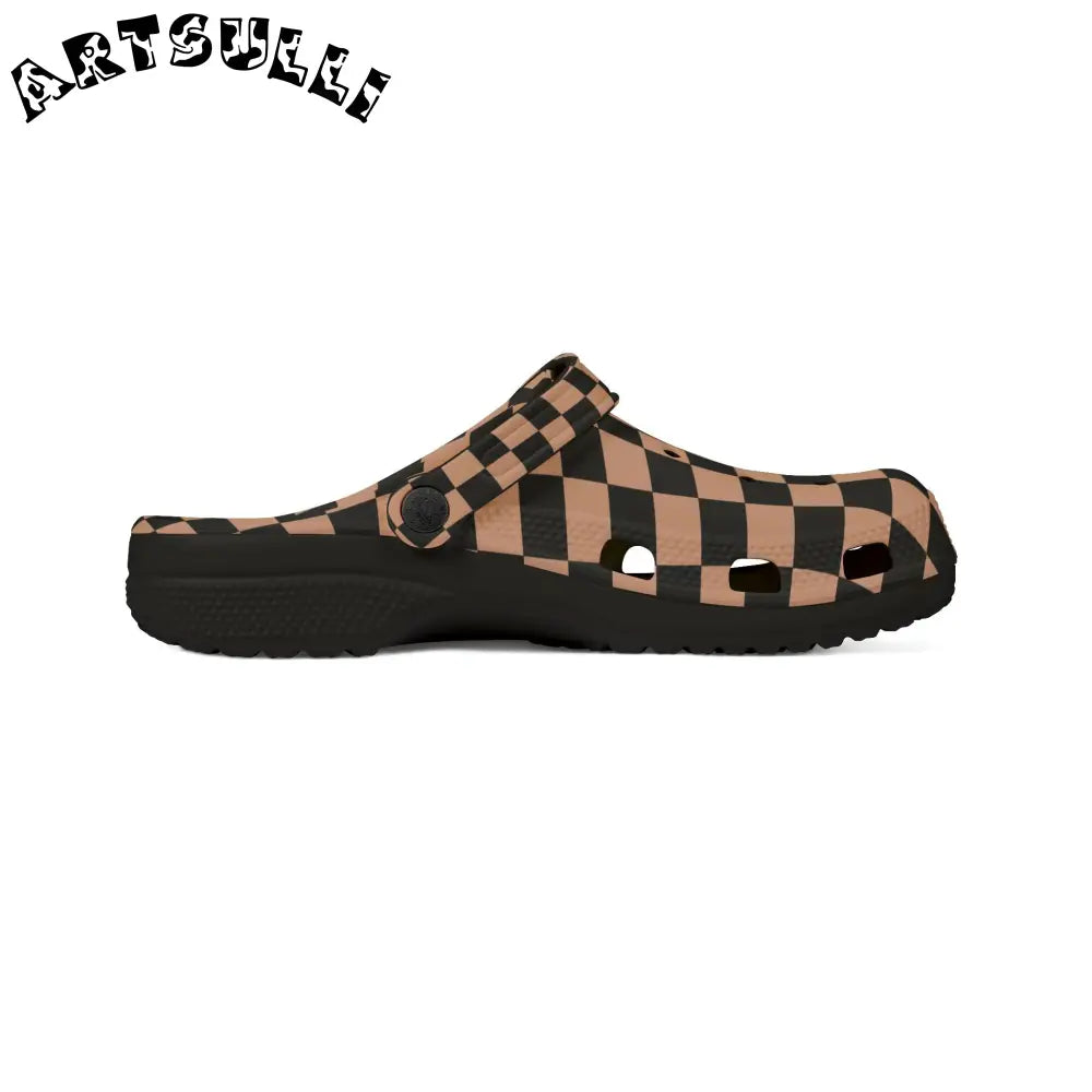 JAKKOUTTHEBXX Checkerboard II Soft Orange and Black EVA Foam Rubber
