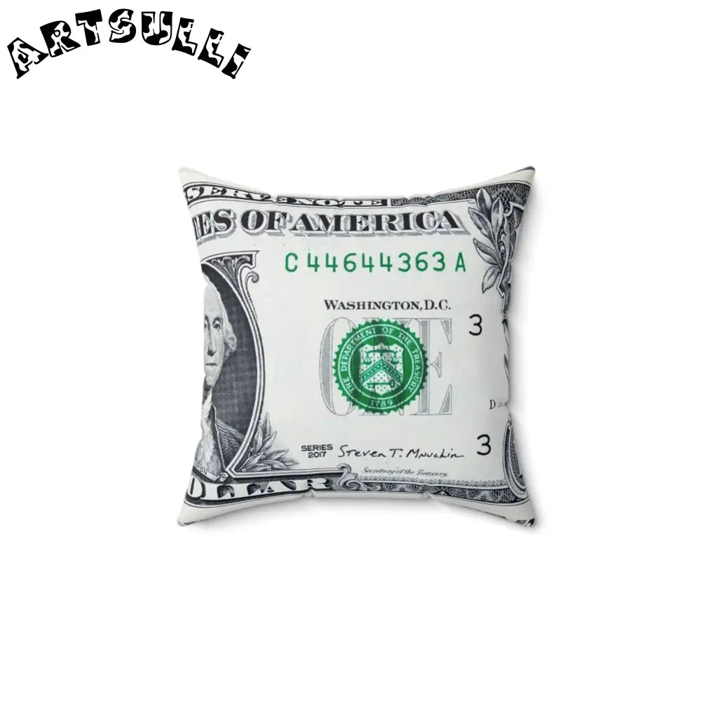 JAKKOUTTHEBXX Dollar Bill Statement Indoor Pillow 2025