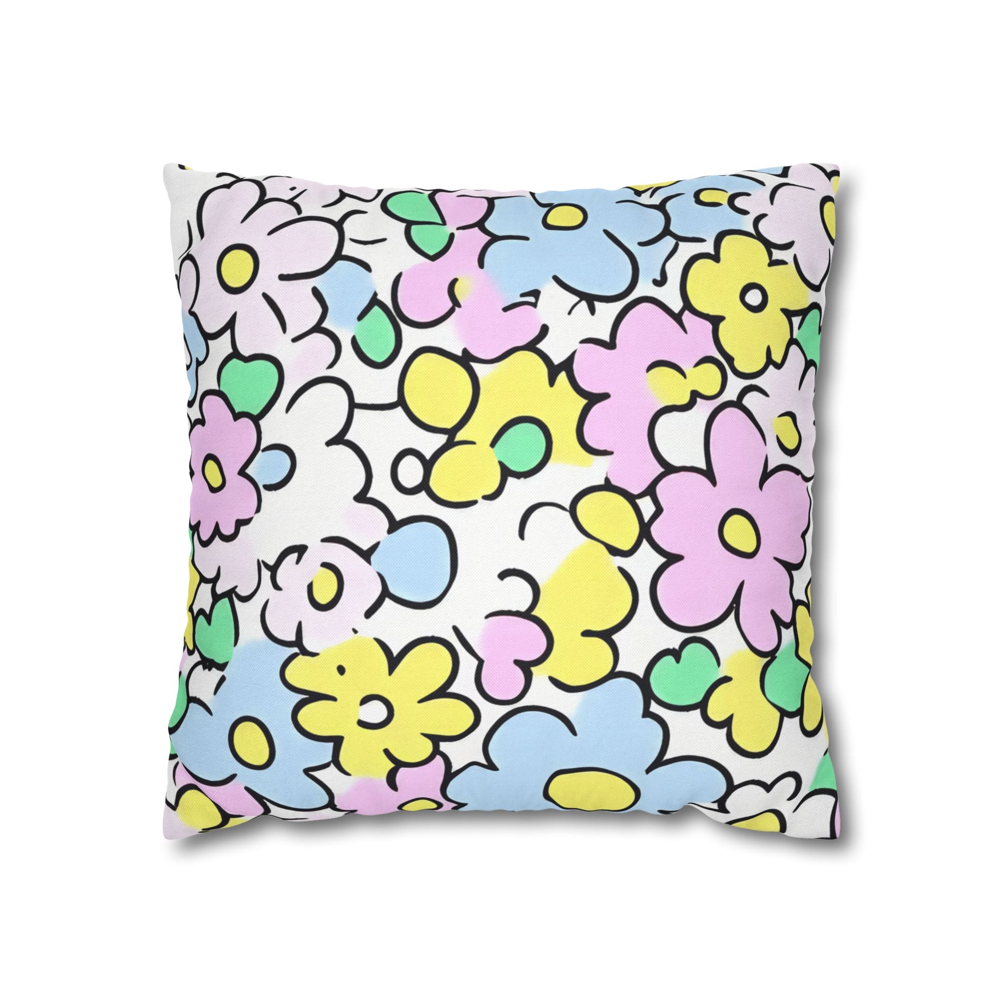 Spun Polyester Square Pillowcase