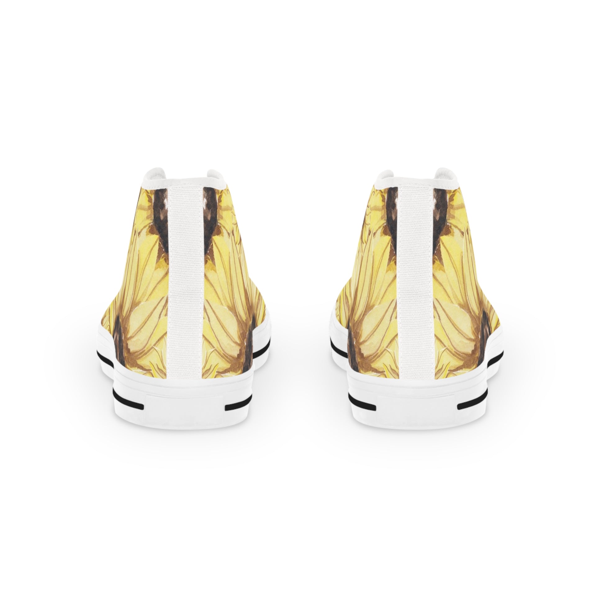 Retro Anime Sunflower Men's High Top Sneakers, Artsulli - Art is Long, Life is Short, Shoes, , , , , , , 