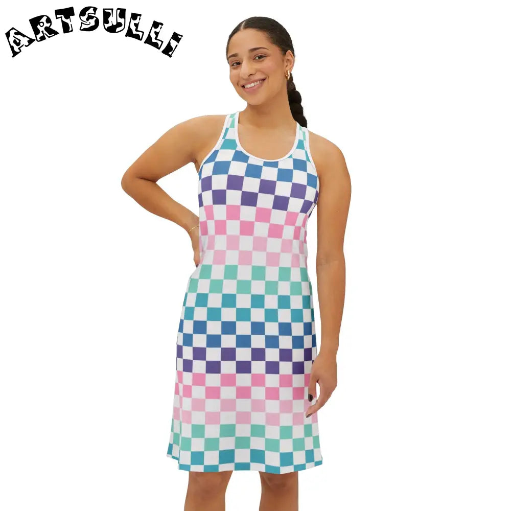 JAKKOUTTHEBXX Vaporwave Rainbow Checkerboard Multi-Color Women’s