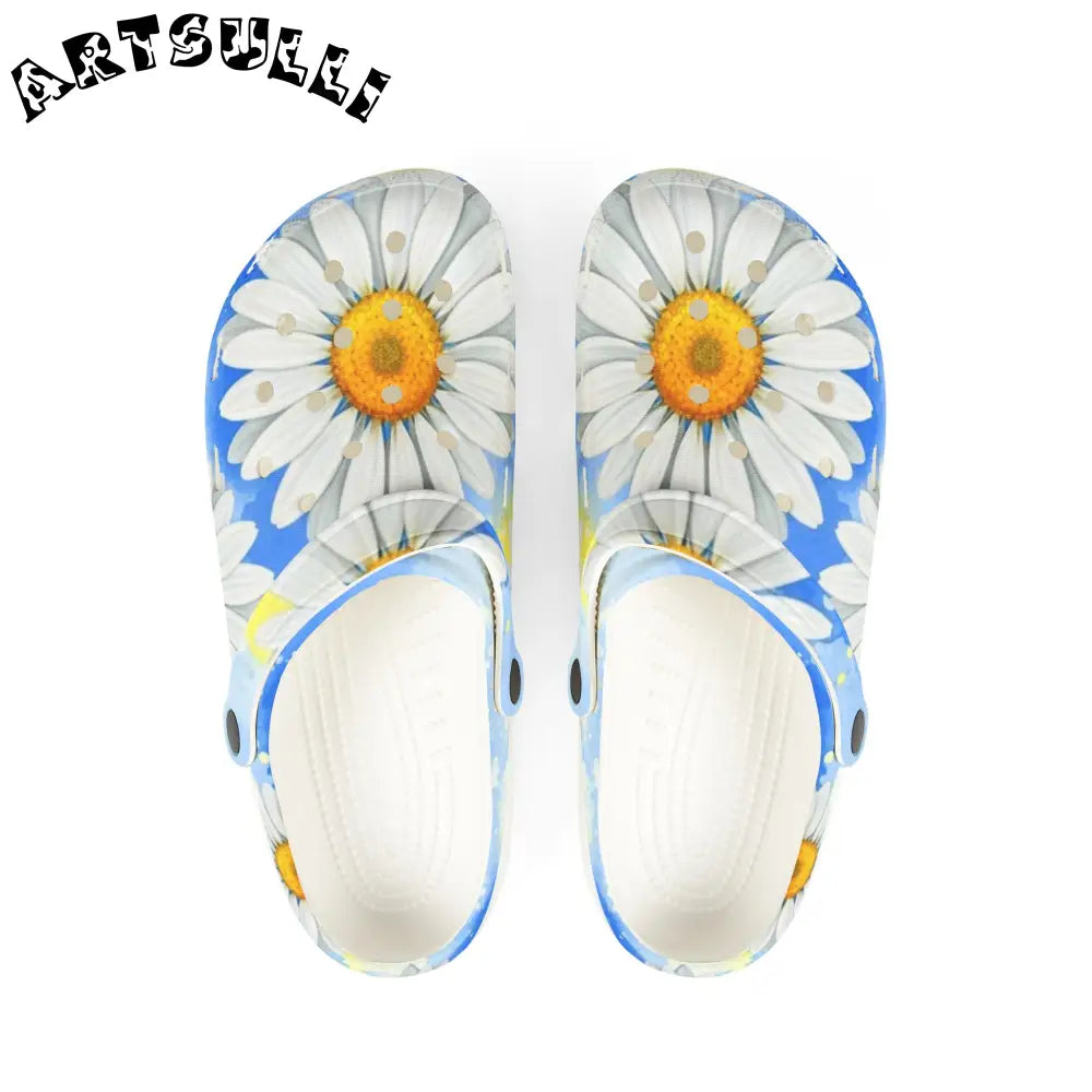 JAKKOUTTHEBXX Daisies EVA Foam Rubber Shoes (AOP) JAKKOUTTHEBXX