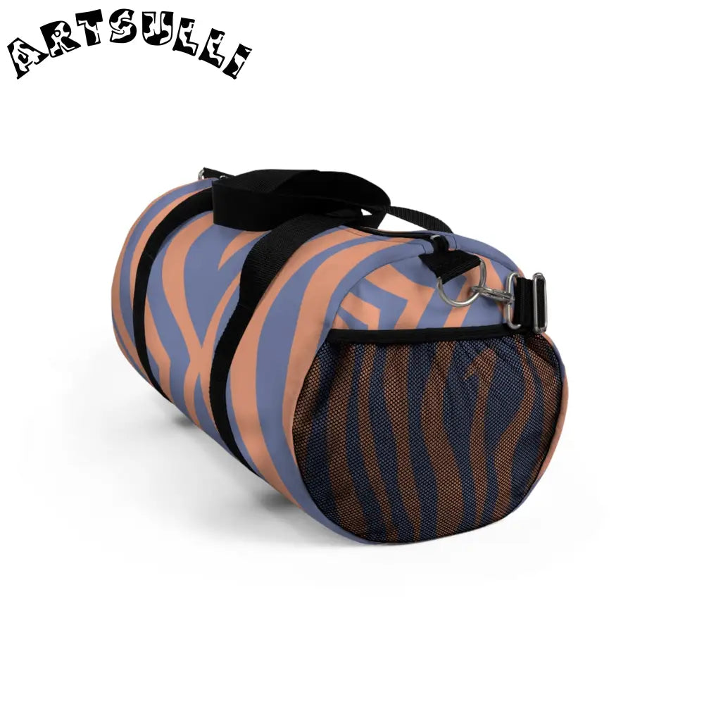 JAKKOUTTHEBXX Custom-Printed Melting Zebra Stripes Duffel Bag 2025