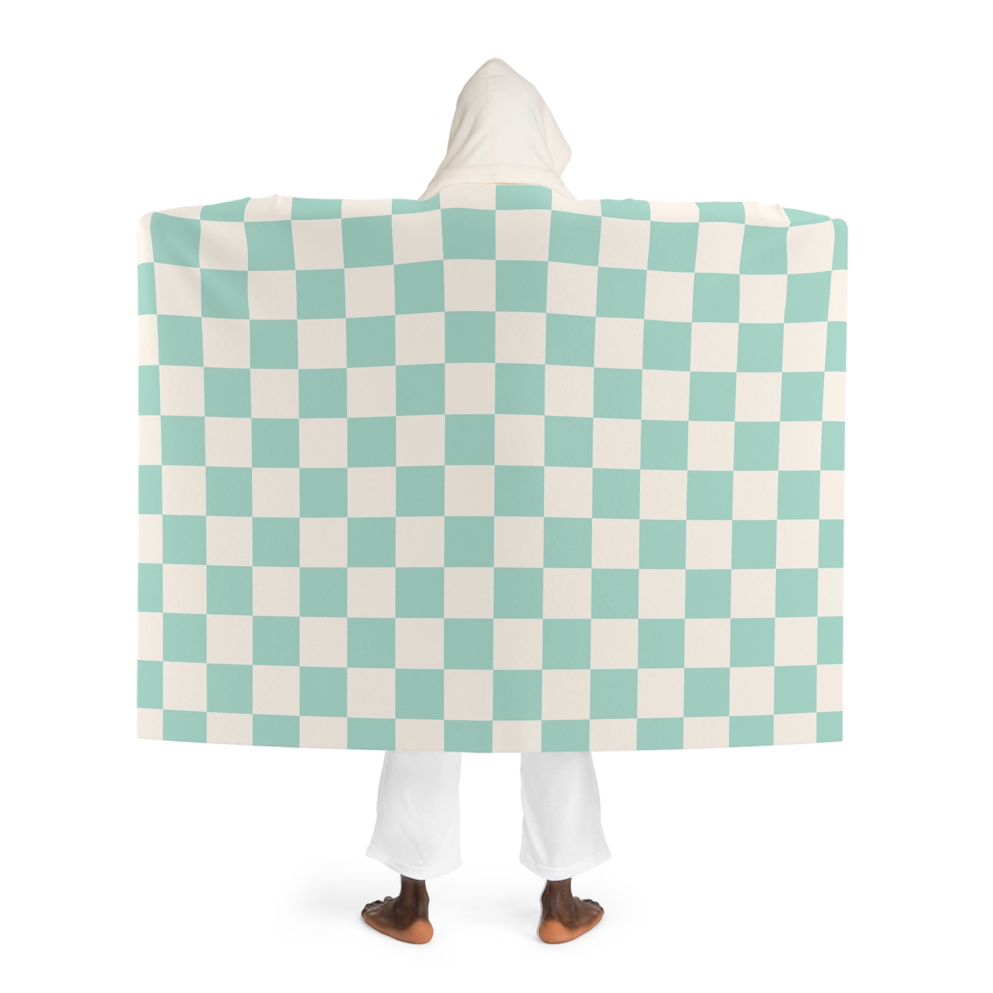 Chessboard II Hooded Sherpa Fleece Blanket, Artsulli - Art is Long, Life is Short, All Over Prints, , , , , , , 