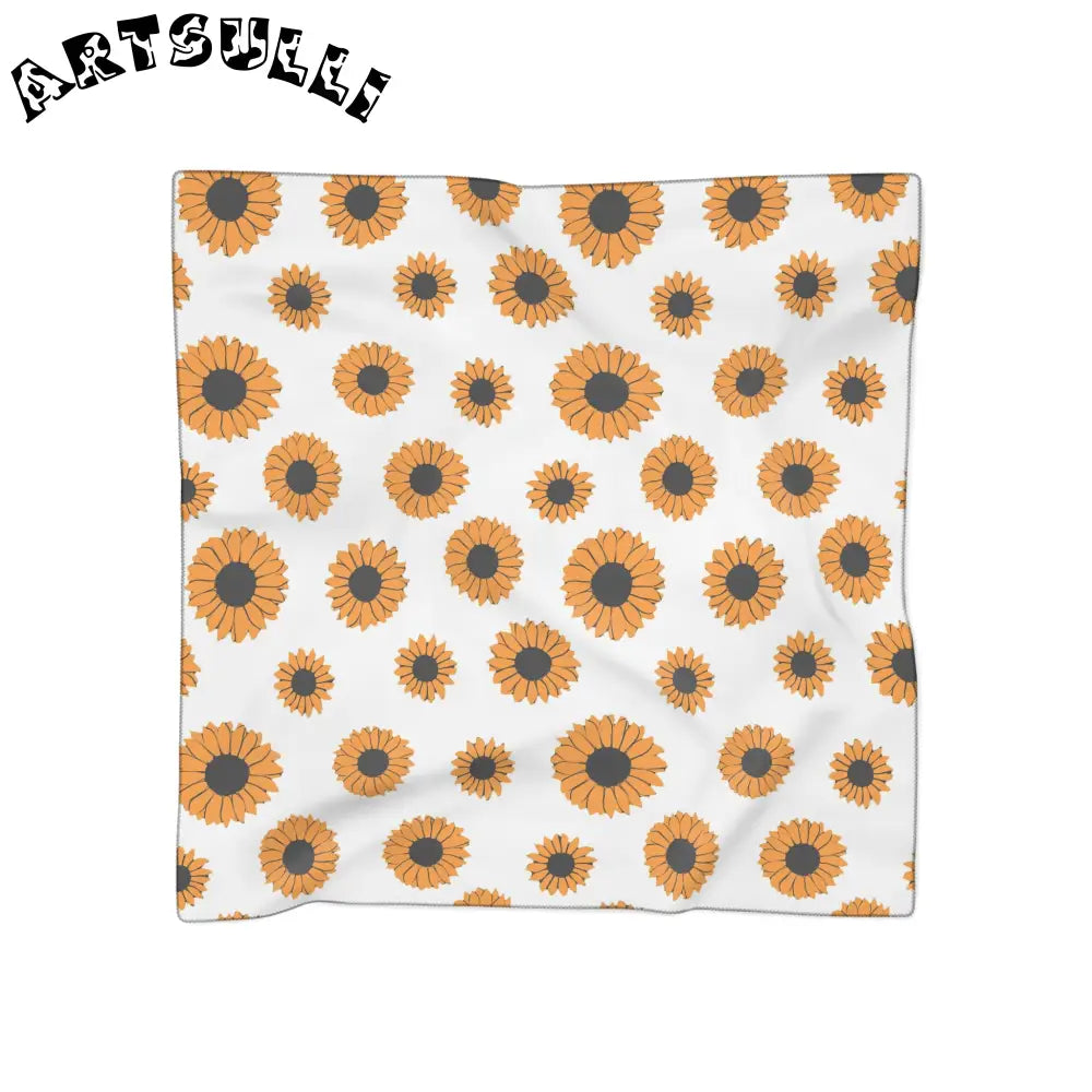 JAKKOUTTHEBXX Sunflowers Poly Scarf JAKKOUTTHEBXX Artsulli - Art