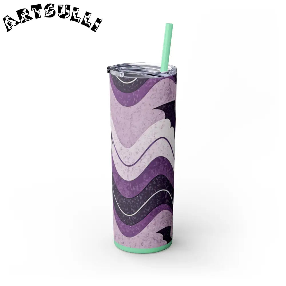JAKKOUTTHEBXX Bat Wave Skinny Tumbler with Straw 20oz JAKKOUTTHEBXX