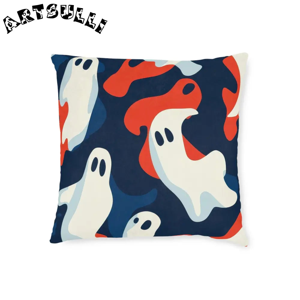 JAKKOUTTHEBXX Camo Ghosts Square Pillow JAKKOUTTHEBXX Artsulli - Art
