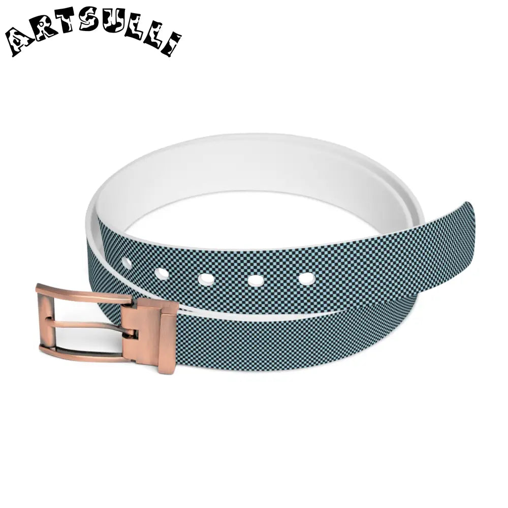 JAKKOUTTHEBXX Checkerboard Black and Blue Belt JAKKOUTTHEBXX
