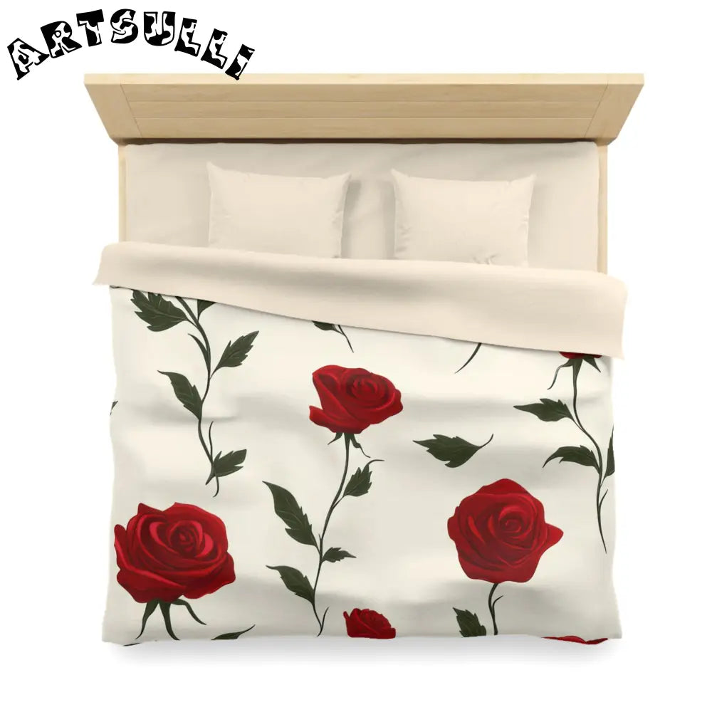 JAKKOUTTHEBXX Red Roses Microfiber Duvet Cover JAKKOUTTHEBXX