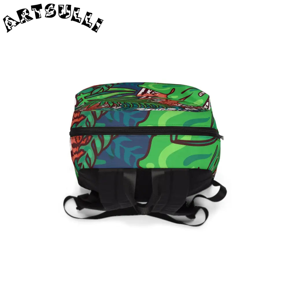 JAKKOUTTHEBXX Tropical Jungle Tigers Blue and Green Unisex Classic