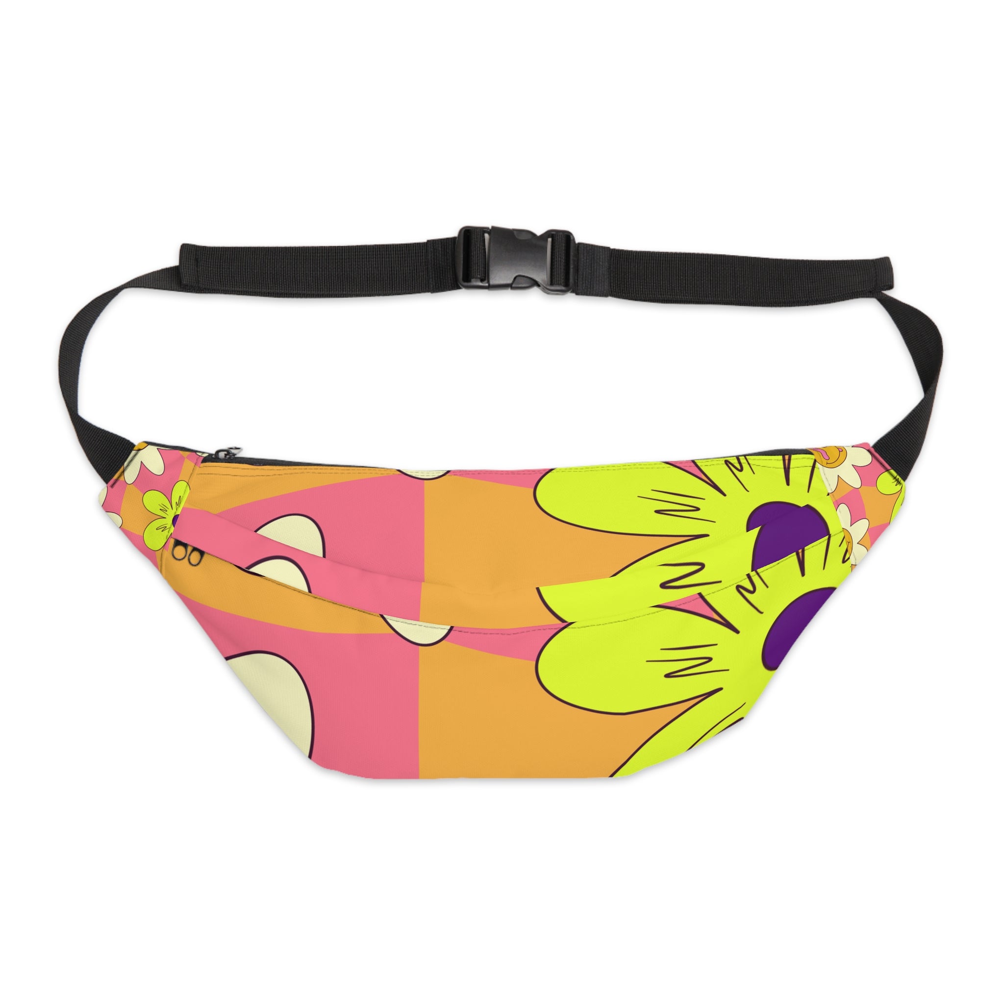 Trippy Sour Face Rave Large Fanny Pack, Artsulli - Art is Long, Life is Short, Bags, Size, 8" × 9" × 4'', , , , , 13873455774886