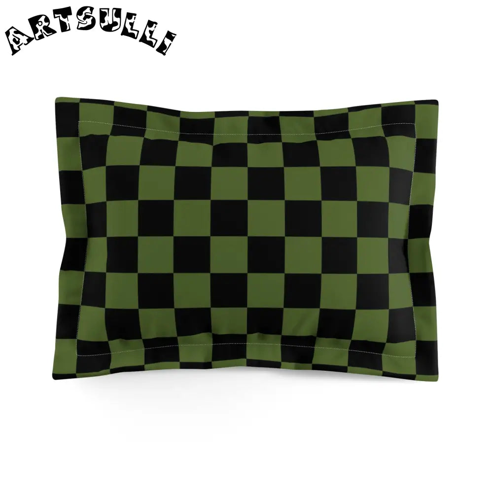 JAKKOUTTHEBXX Checkerboard II Olive Green and Black Microfiber