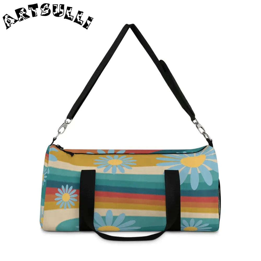 JAKKOUTTHEBXX Psychedelic Floral Hills Multi-Color Duffel Bag