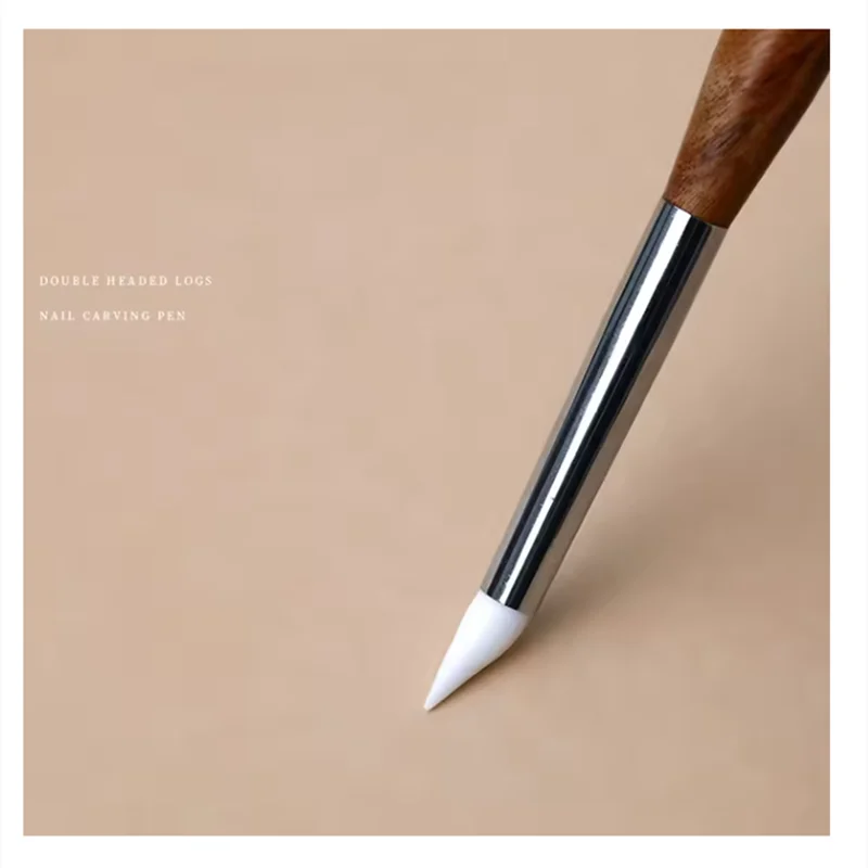 Double-ended Silicone Press Pen Flower Painting Brush Nail Supplies Carving Glitter Powder Sticker Manicure Tips Nail Art Tool