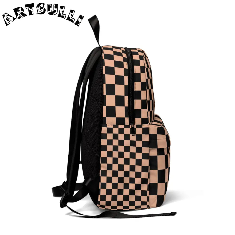 JAKKOUTTHEBXX Checkerboard Soft Orange and Black Unisex Classic