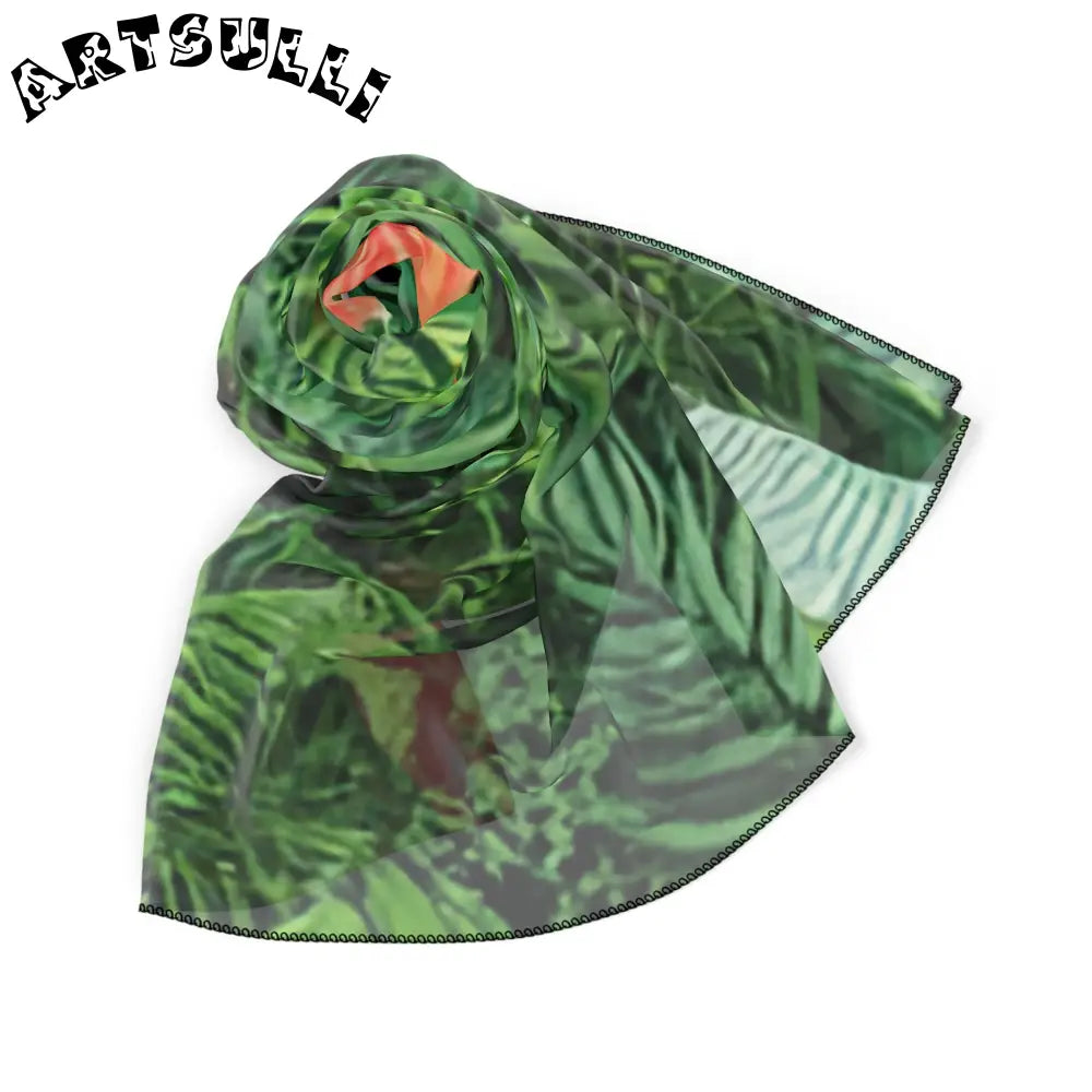 JAKKOUTTHEBXX Tropical Foliage Throw Pillow Orange Flower Print