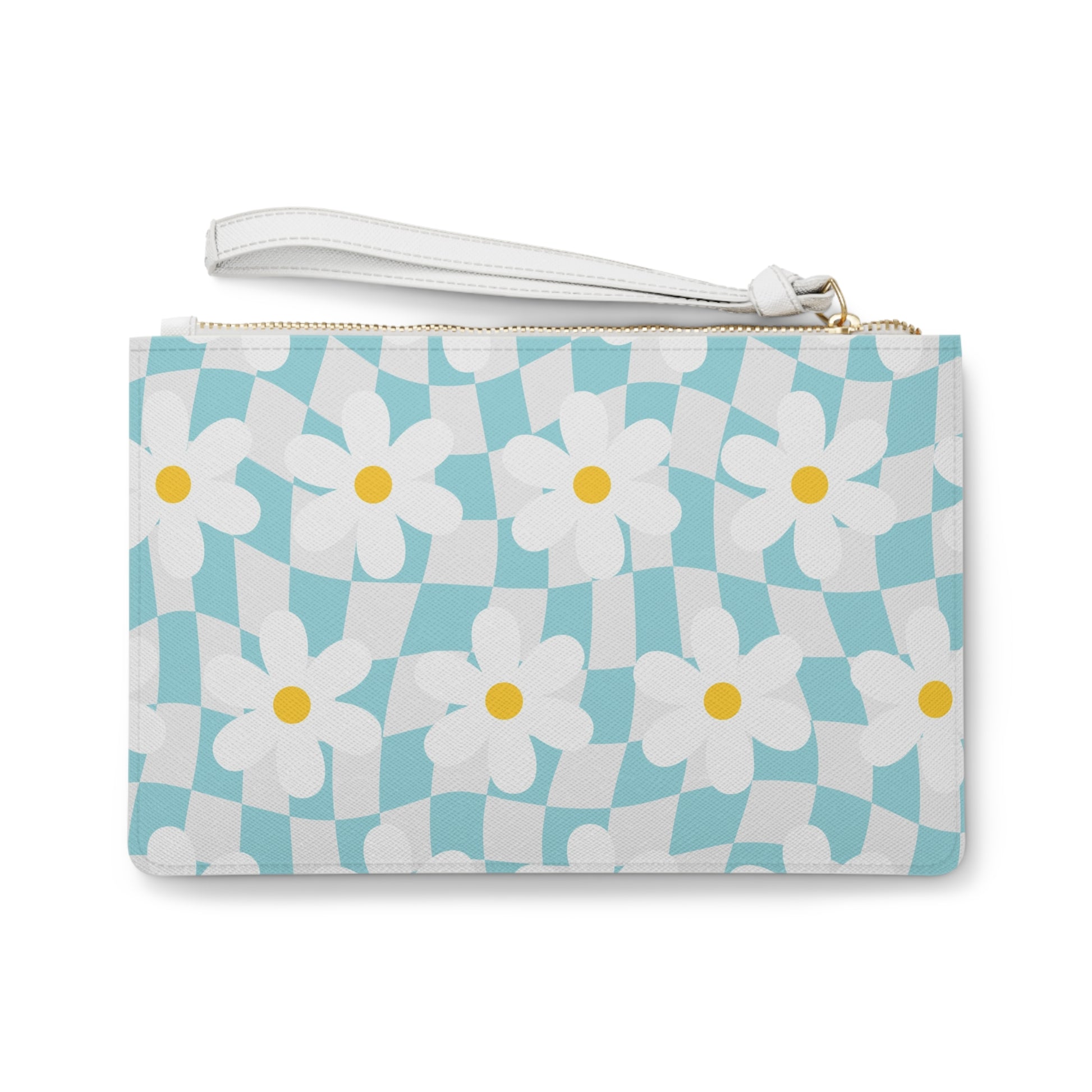 Trippy Check Garden Clutch Bag, Artsulli - Art is Long, Life is Short, Bags, , , , , , , 