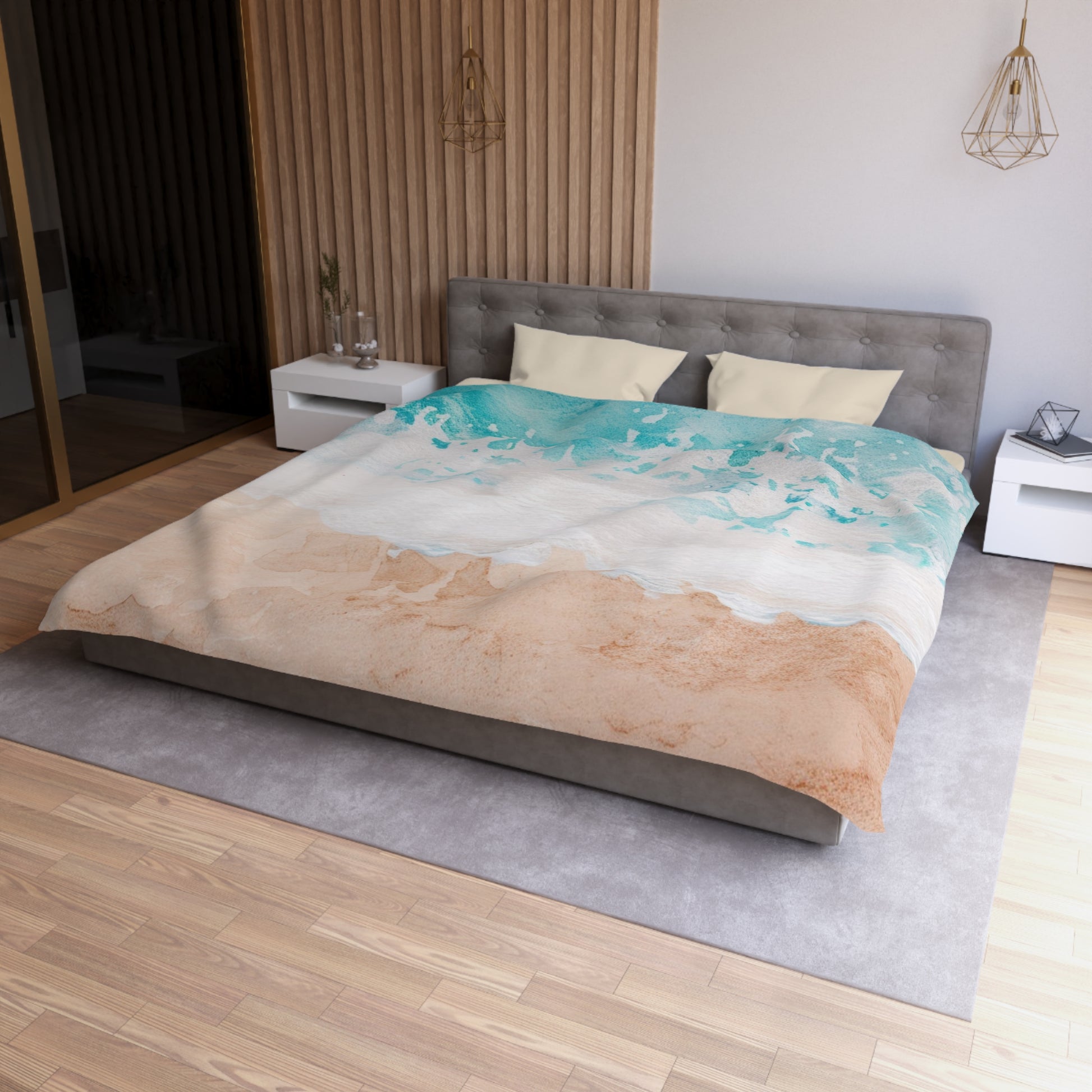 Seashore Microfiber Duvet Cover, Artsulli - Art is Long, Life is Short, Home Decor, , , , , , , 
